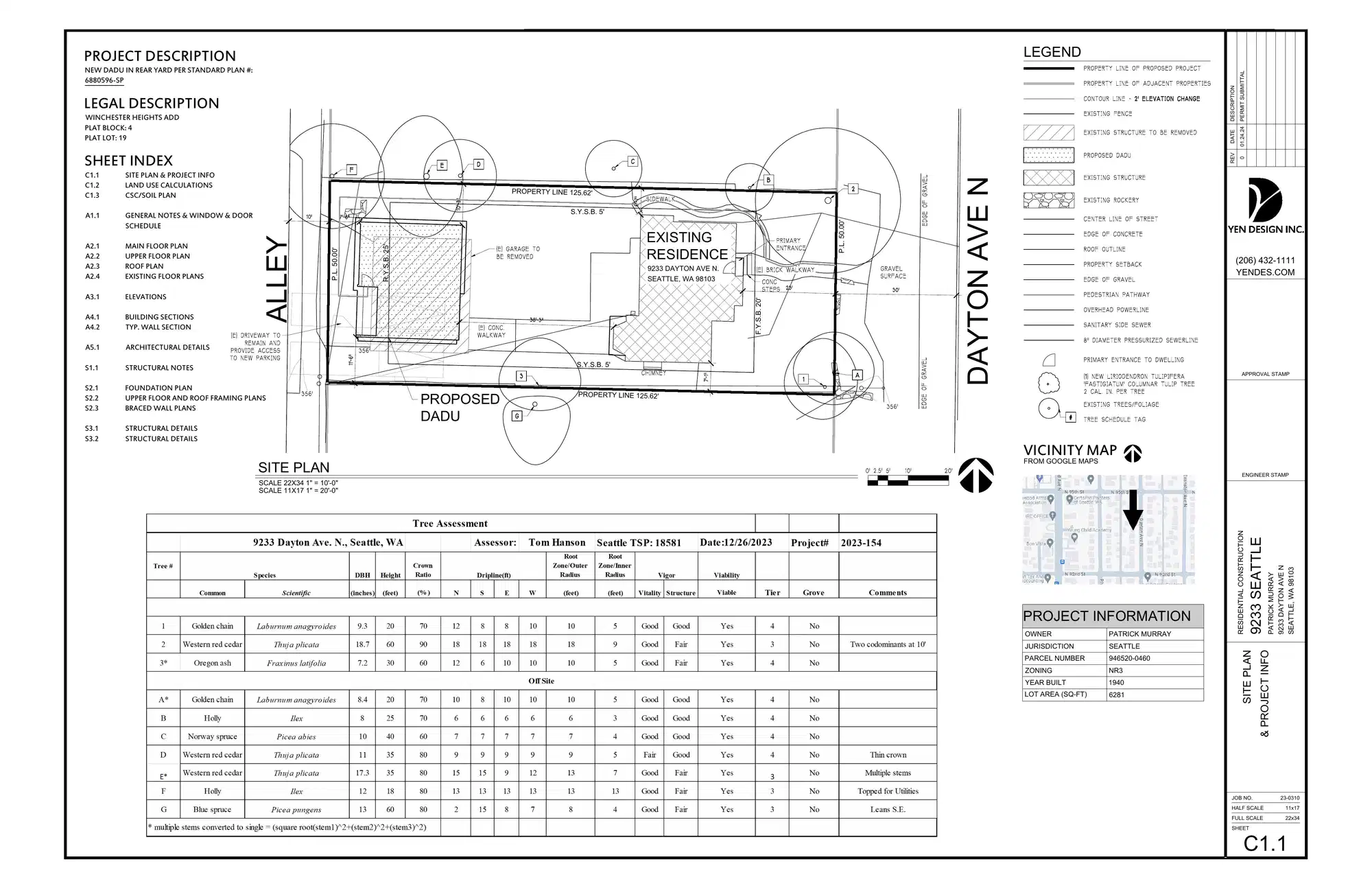 Site plan for 9235 Dayton Ave N