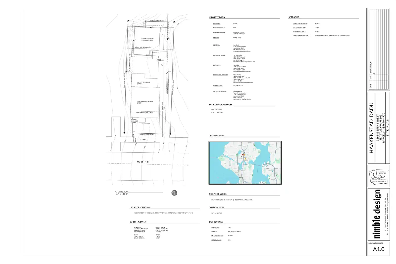 Site plan for 328 NE 55th St