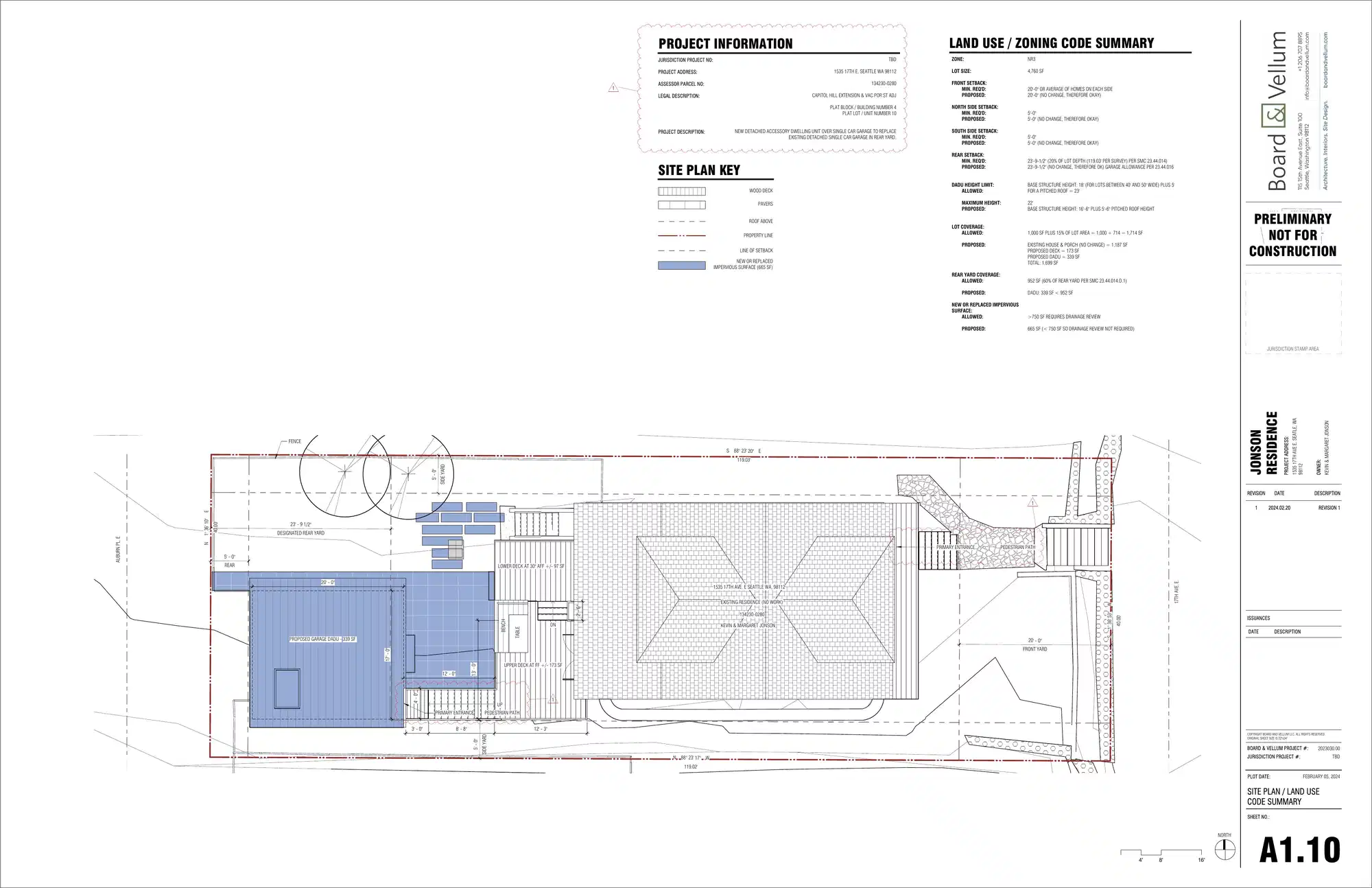 Site plan for 1536 Auburn Pl E
