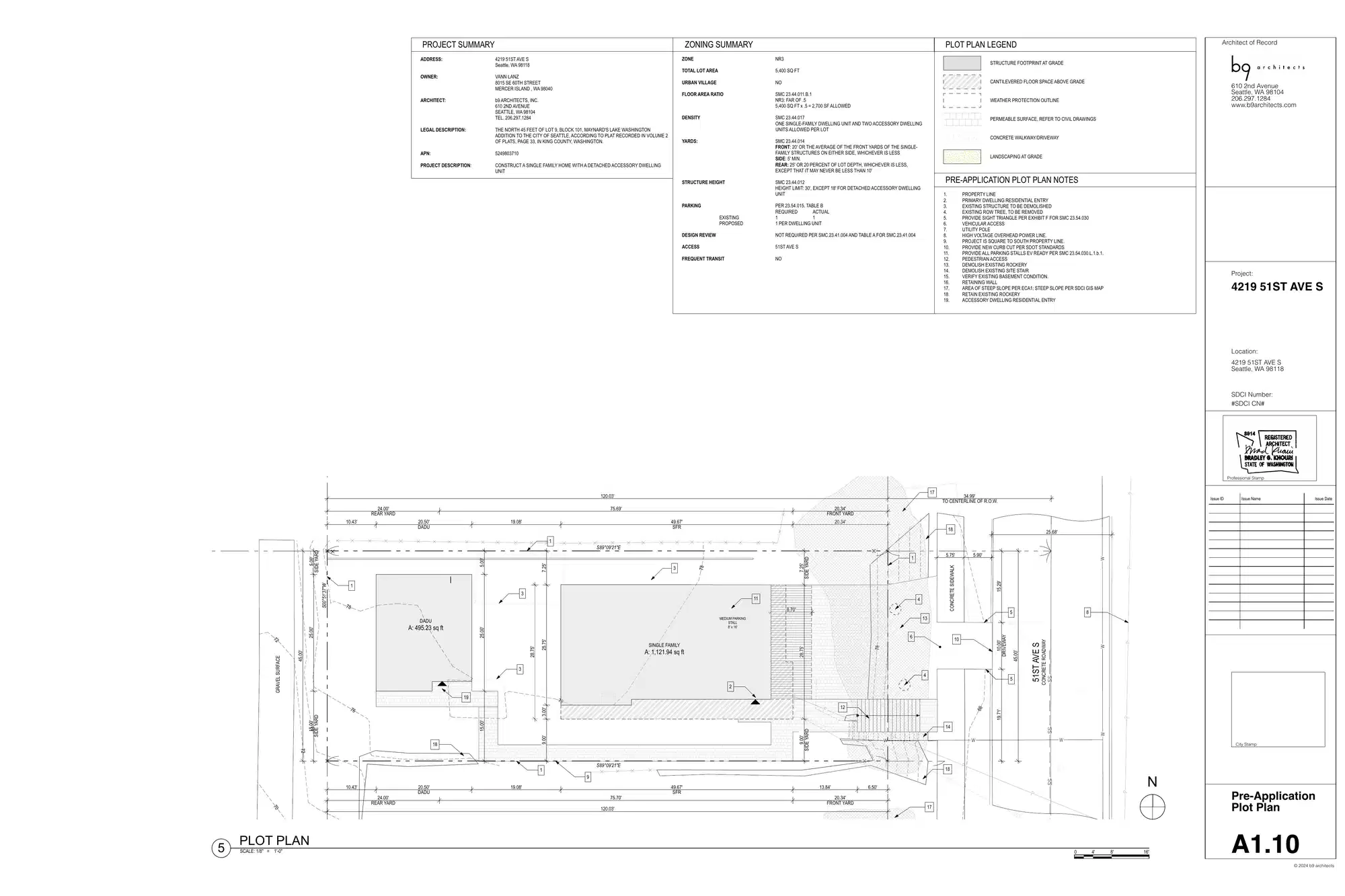 Site plan for 4219 51st Ave S