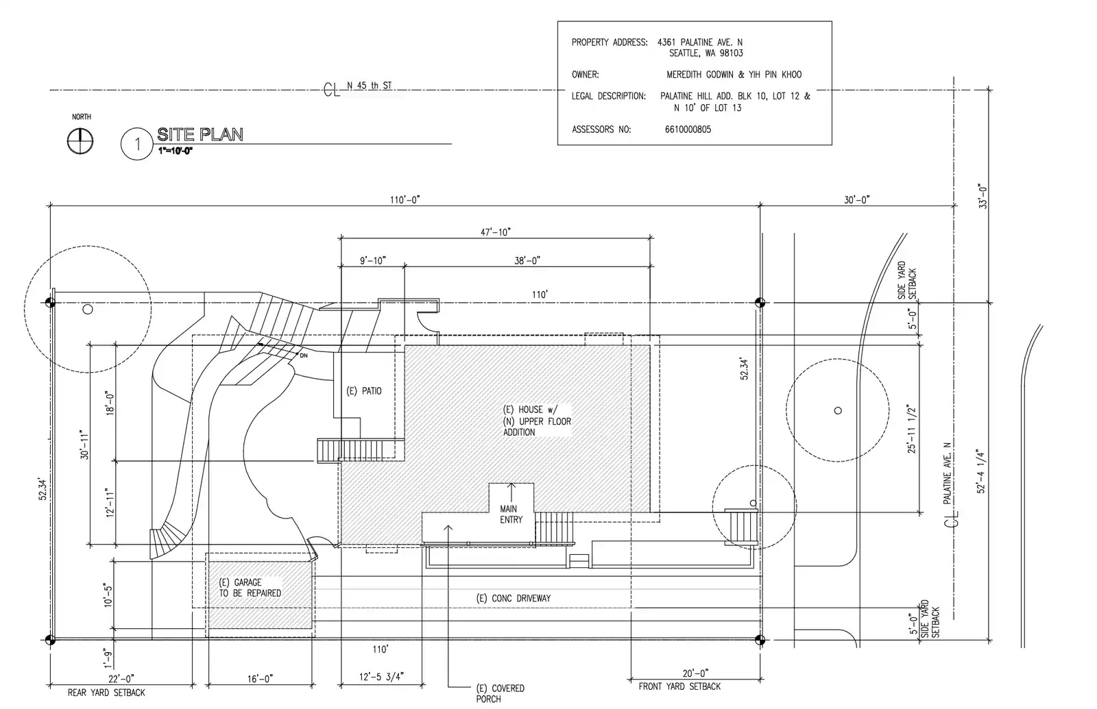 Site plan for 4361 Palatine Ave N