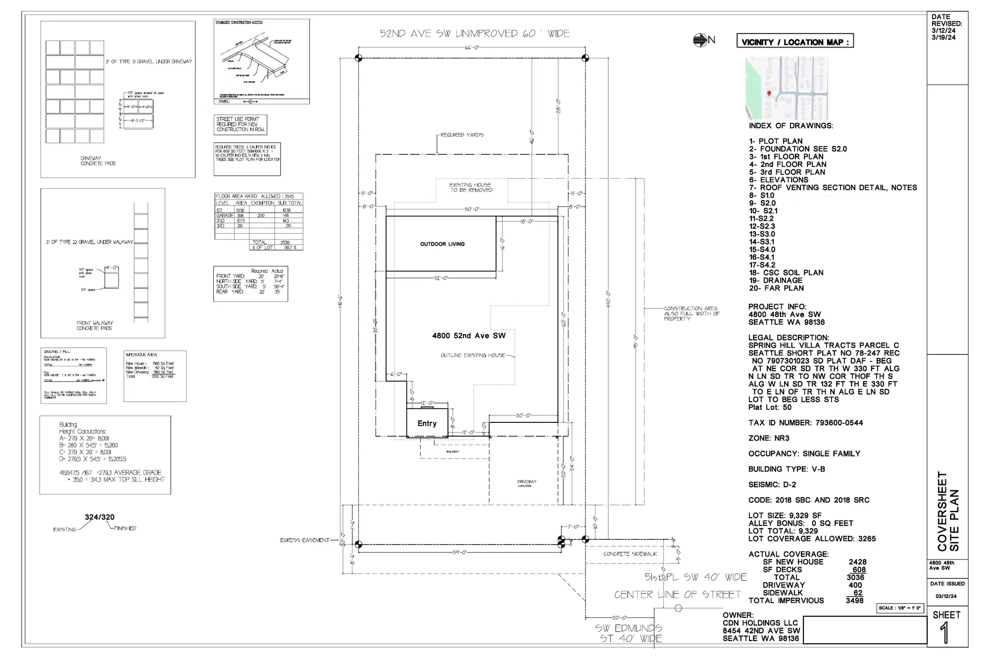 Site plan for 4800 51st Pl SW