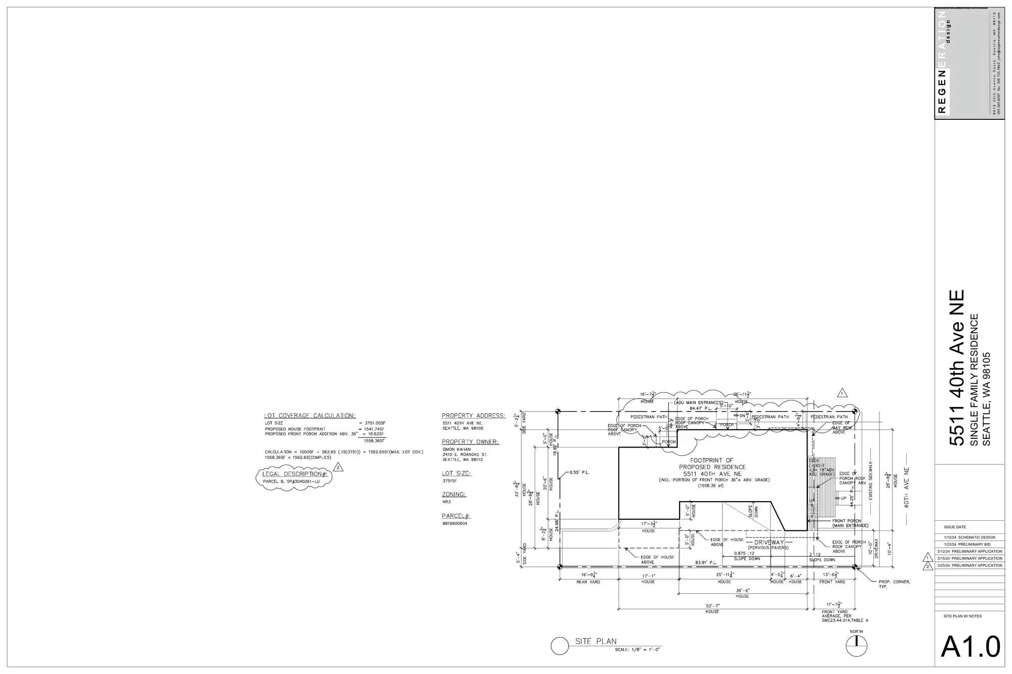 Site plan for 5511 40th Ave NE
