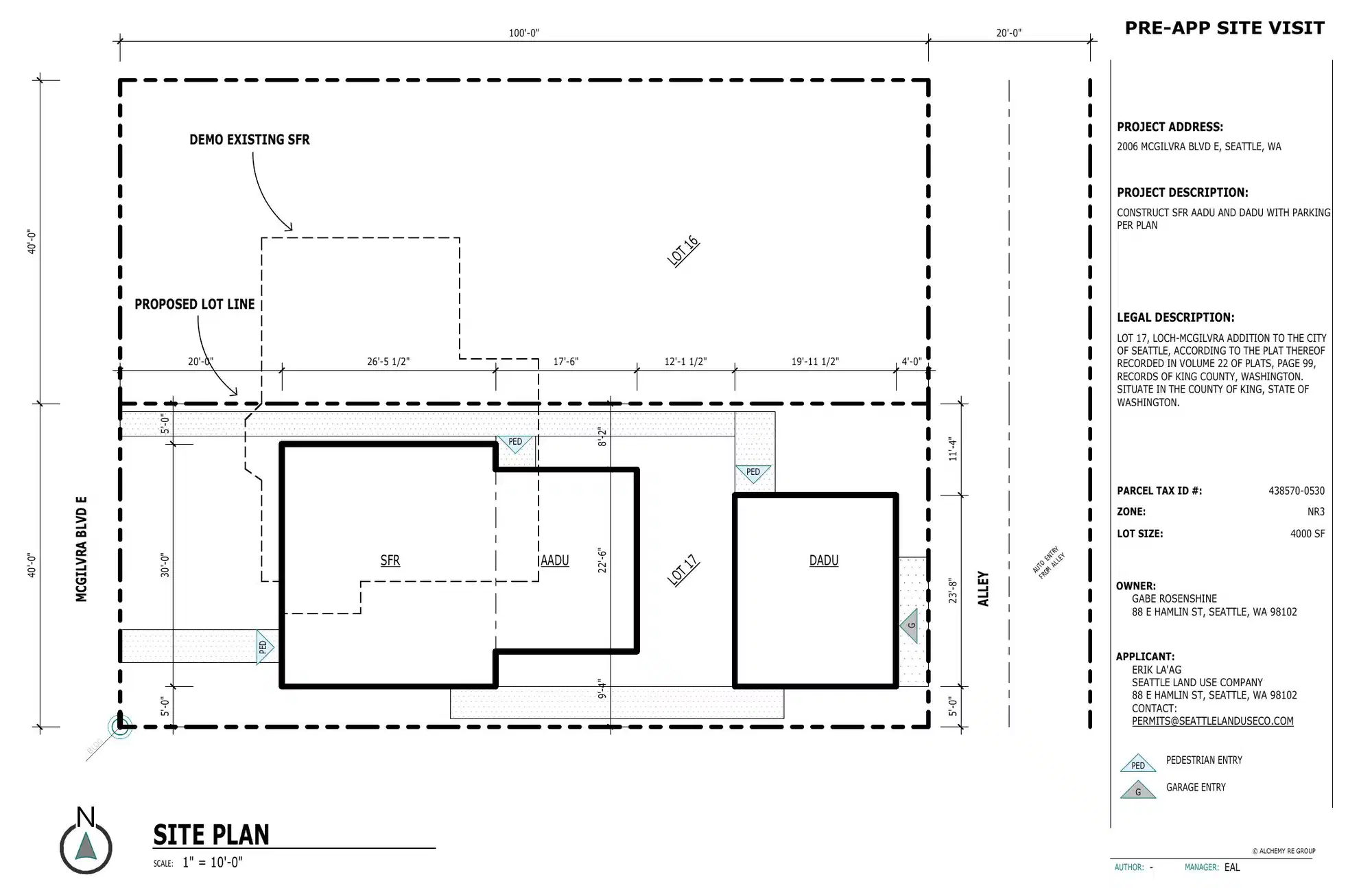 Site plan for 2006 Mcgilvra Blvd E