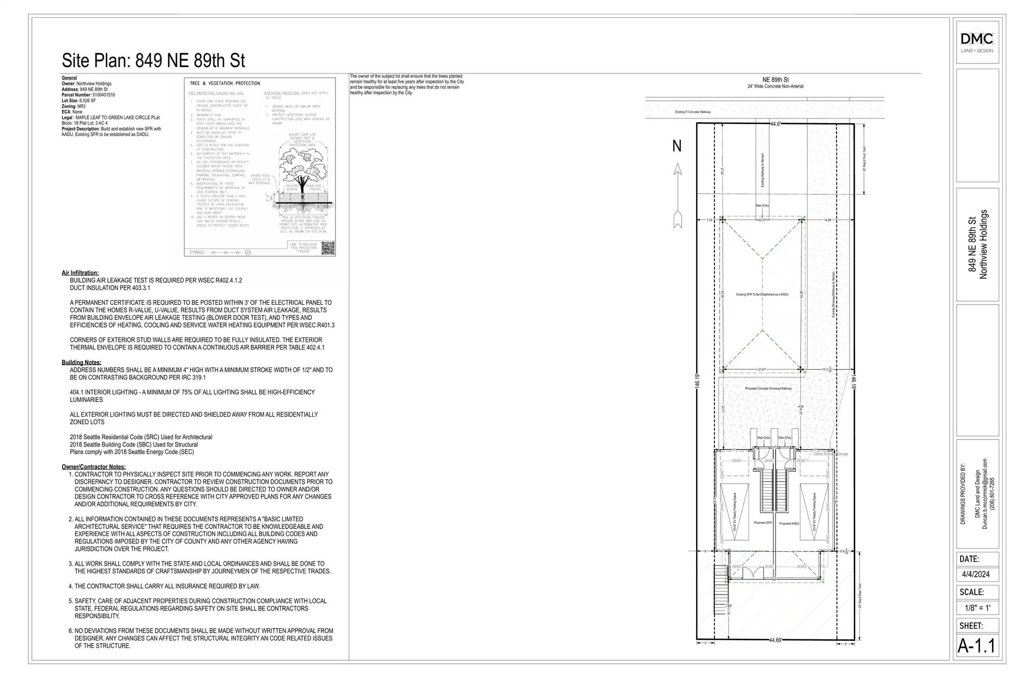 Site plan for 849 NE 89th St