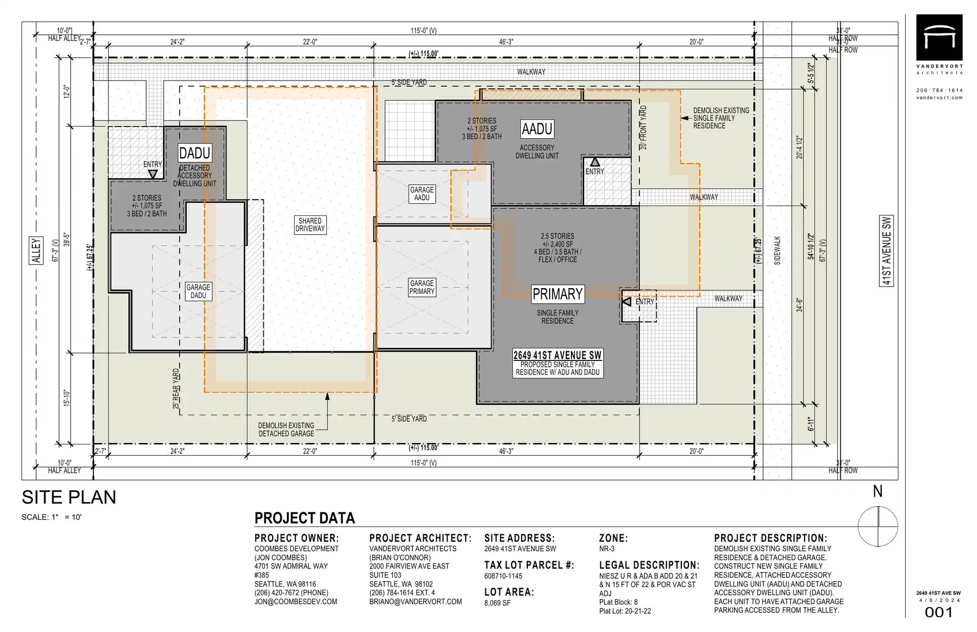 Site plan for 2649 41st Ave SW