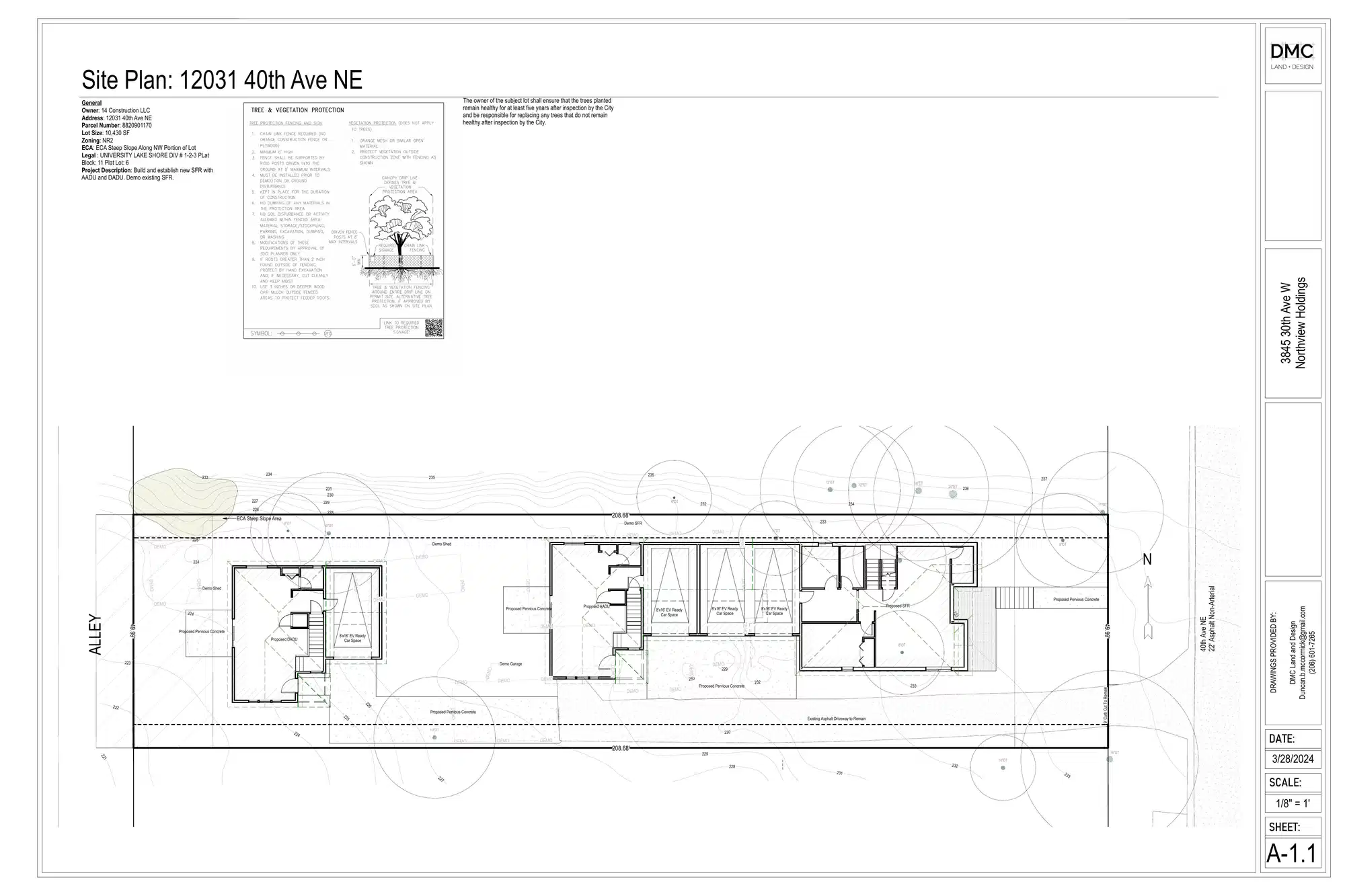 Site plan for 12033 40th Ave NE