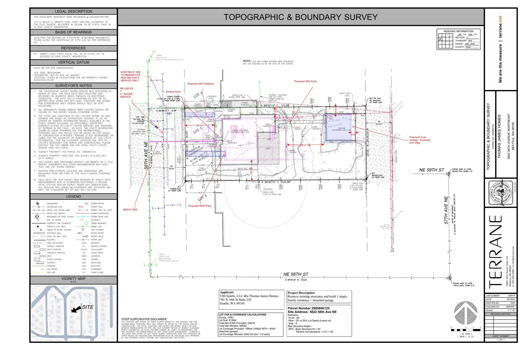 Site plan for 5822 56th Ave NE