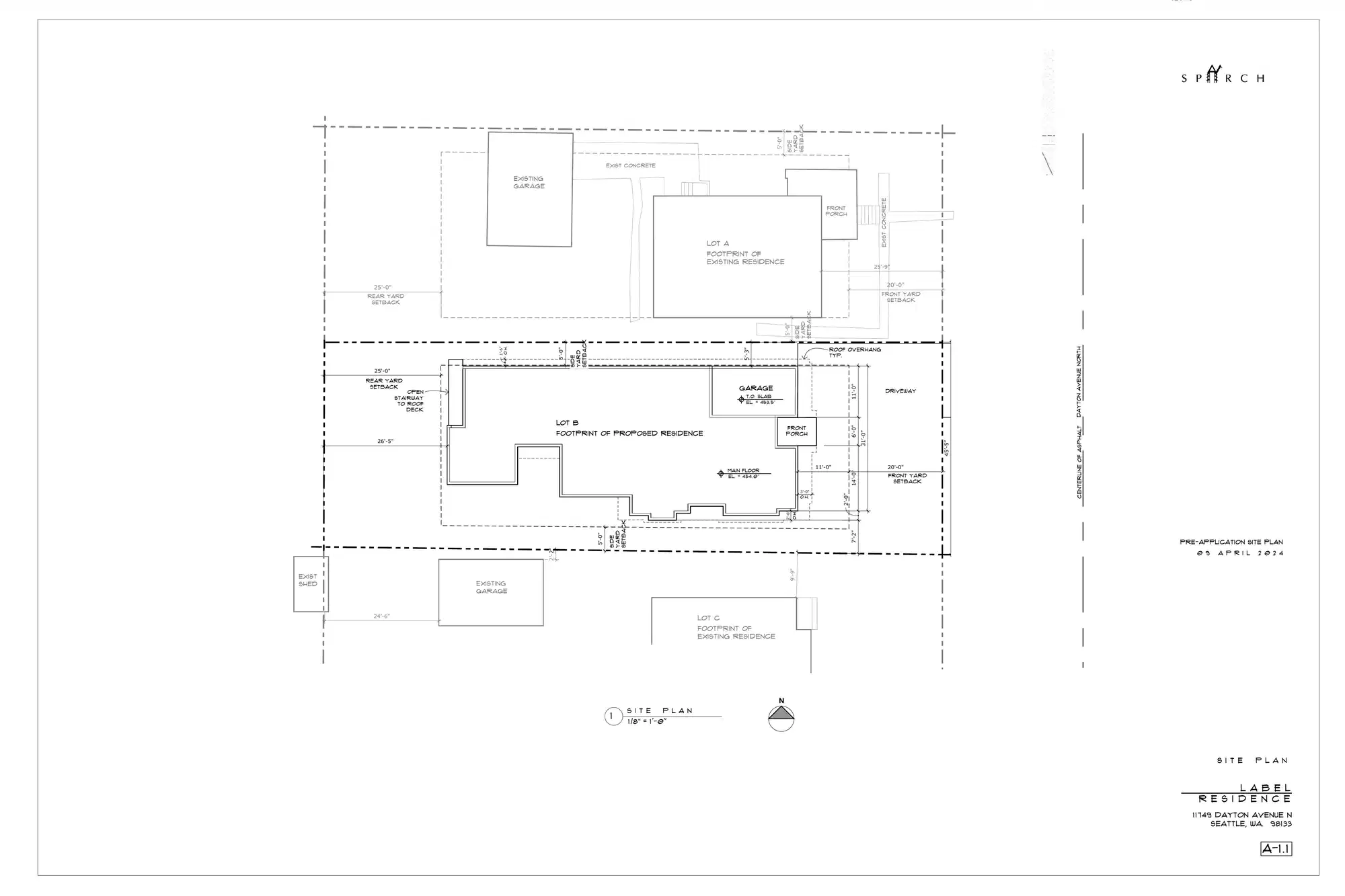 Site plan for 11745 Dayton Ave N