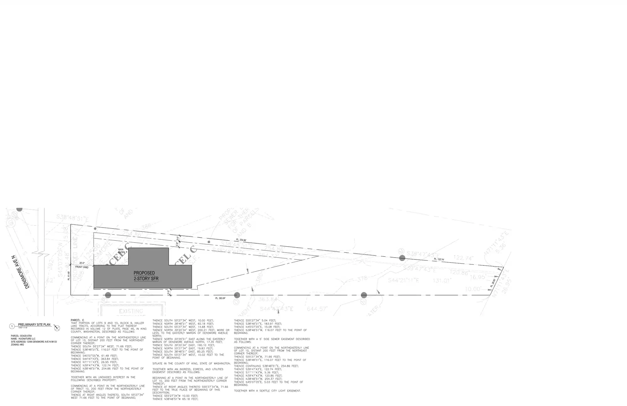 Site plan for 12586 Densmore Ave N