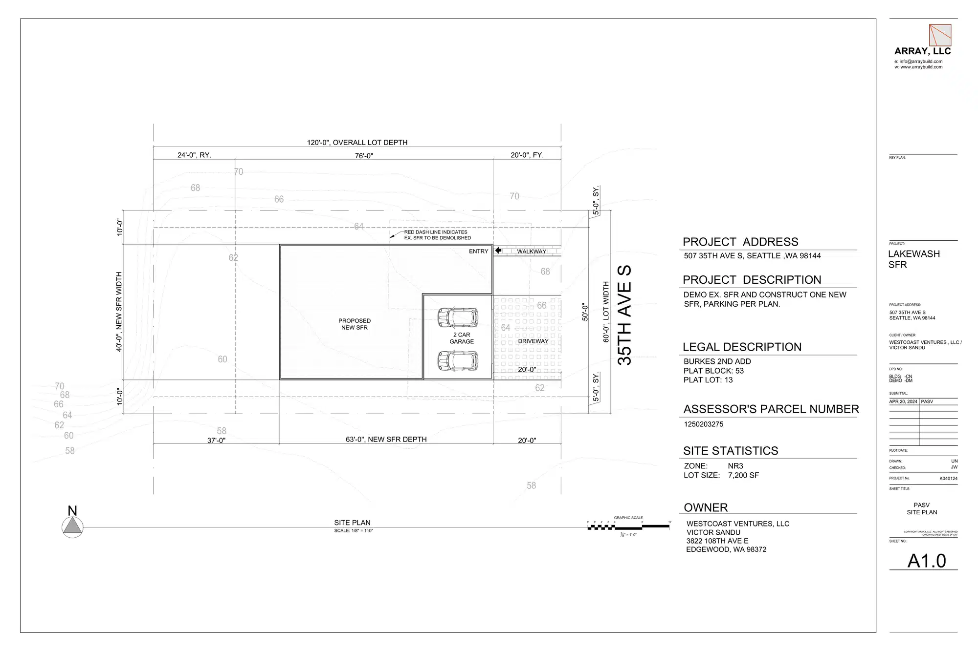 Site plan for 507 35th Ave S