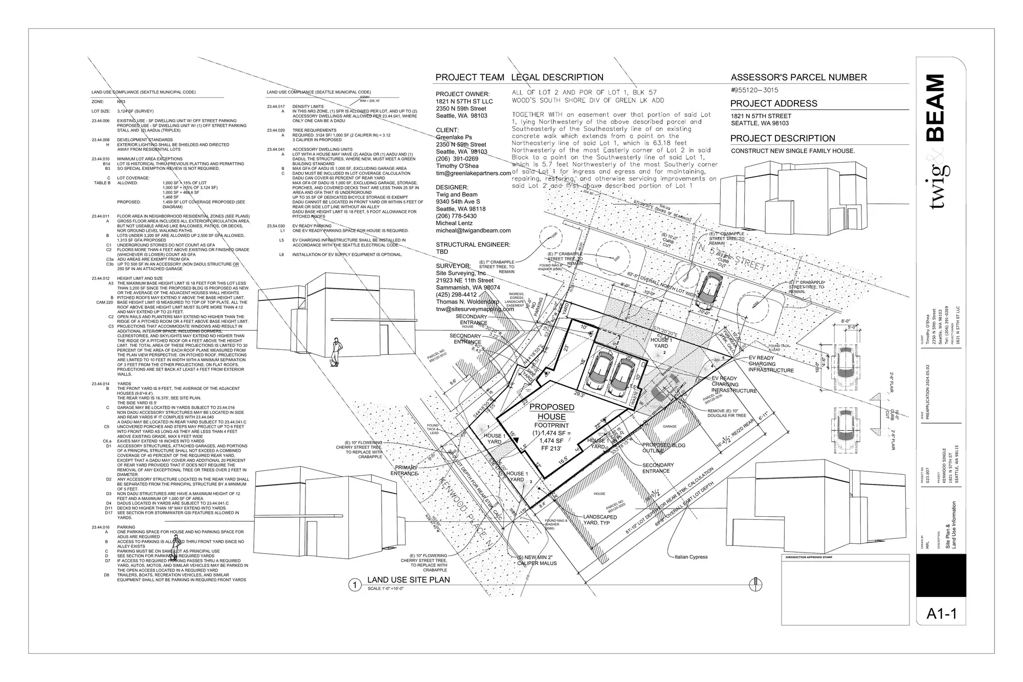 Site plan for 1821 N 57th St