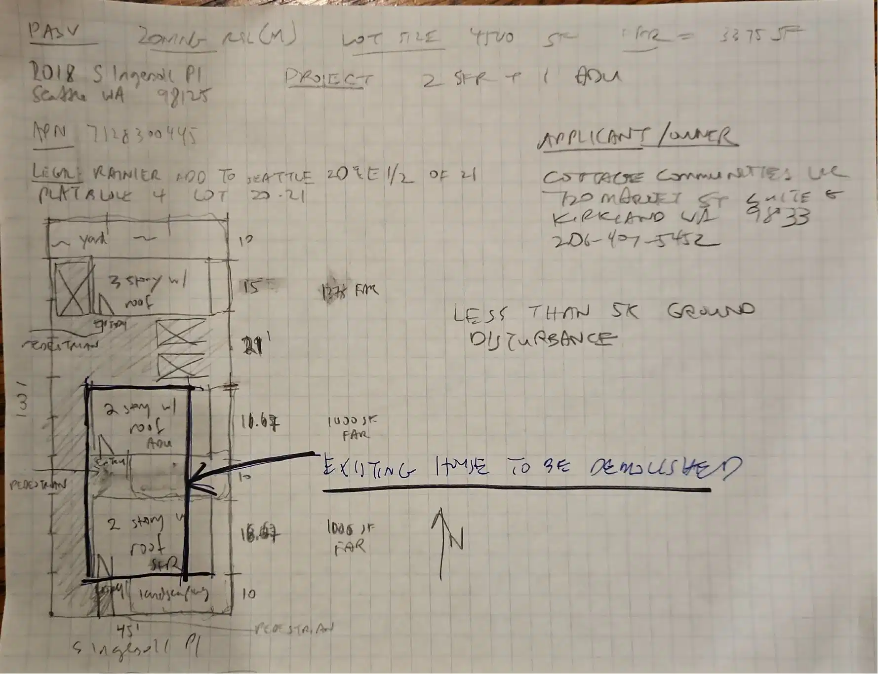Site plan for 2018 A S Ingersoll Pl