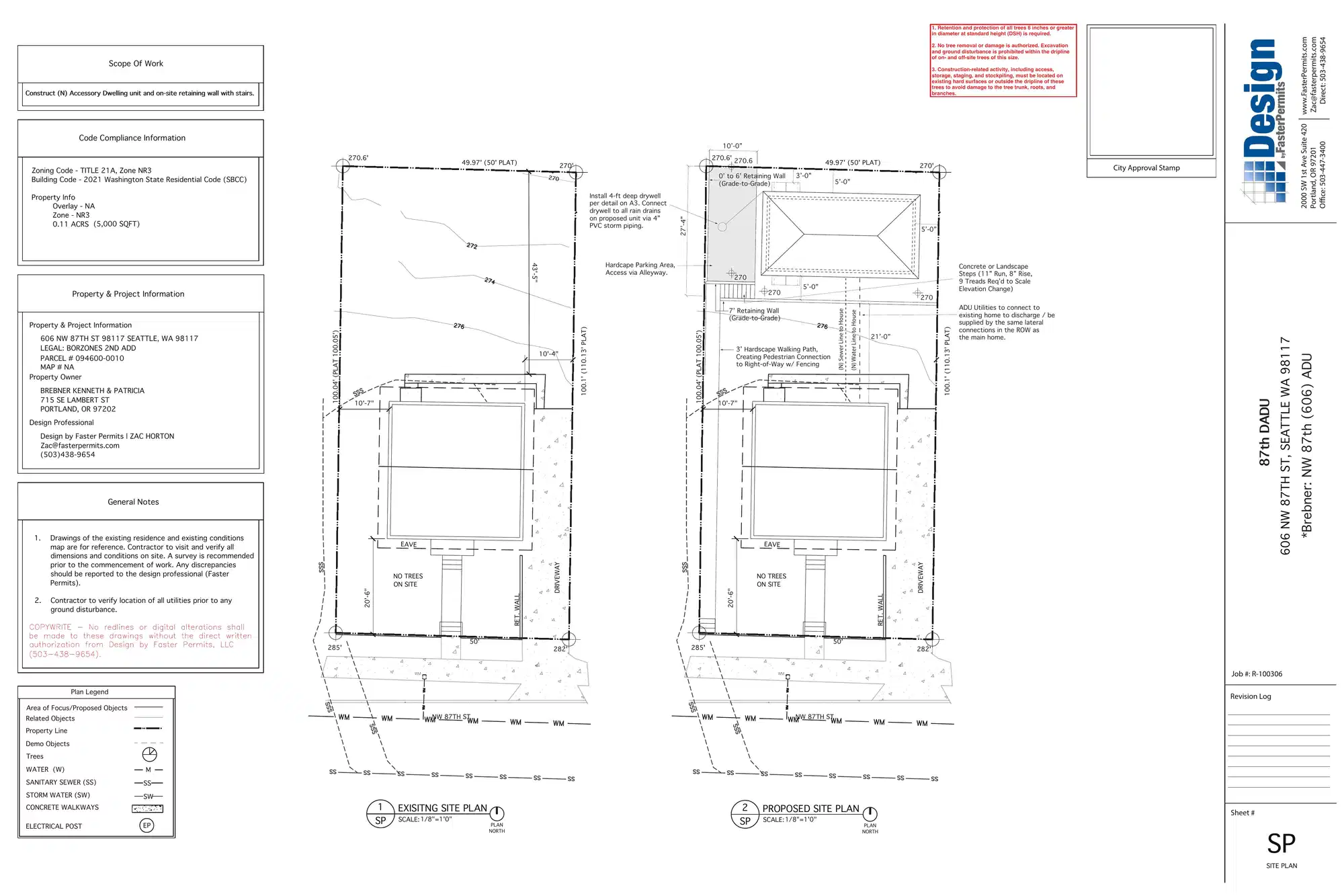 Site plan for 608 NW 87th St