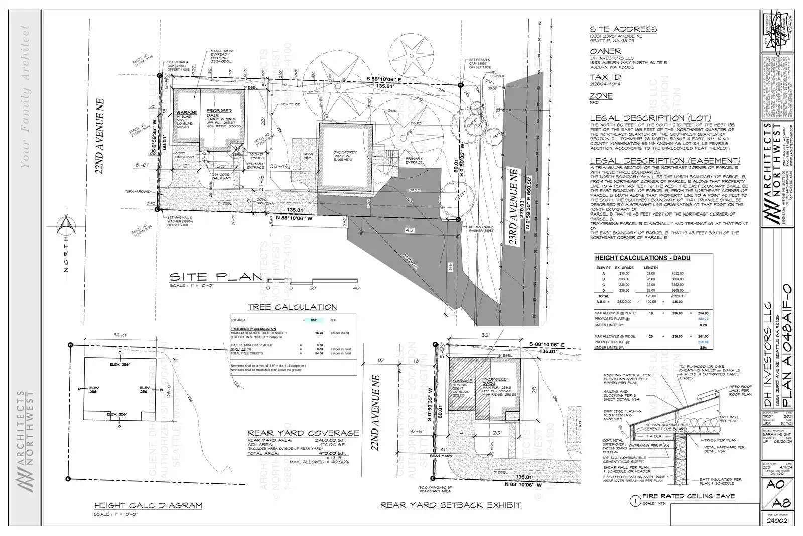 Site plan for 13321 23rd Ave NE