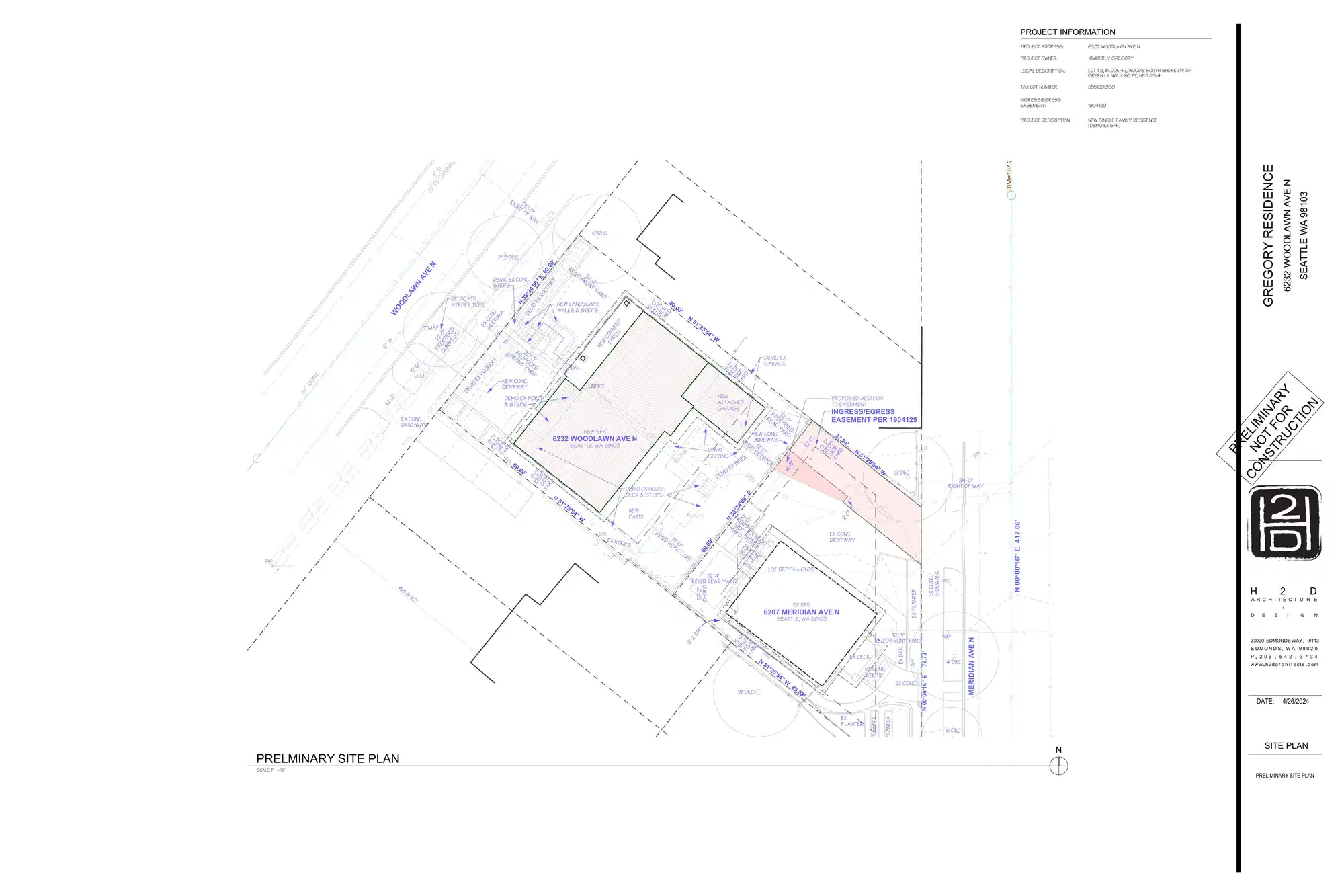 Site plan for 6232 Woodlawn Ave N