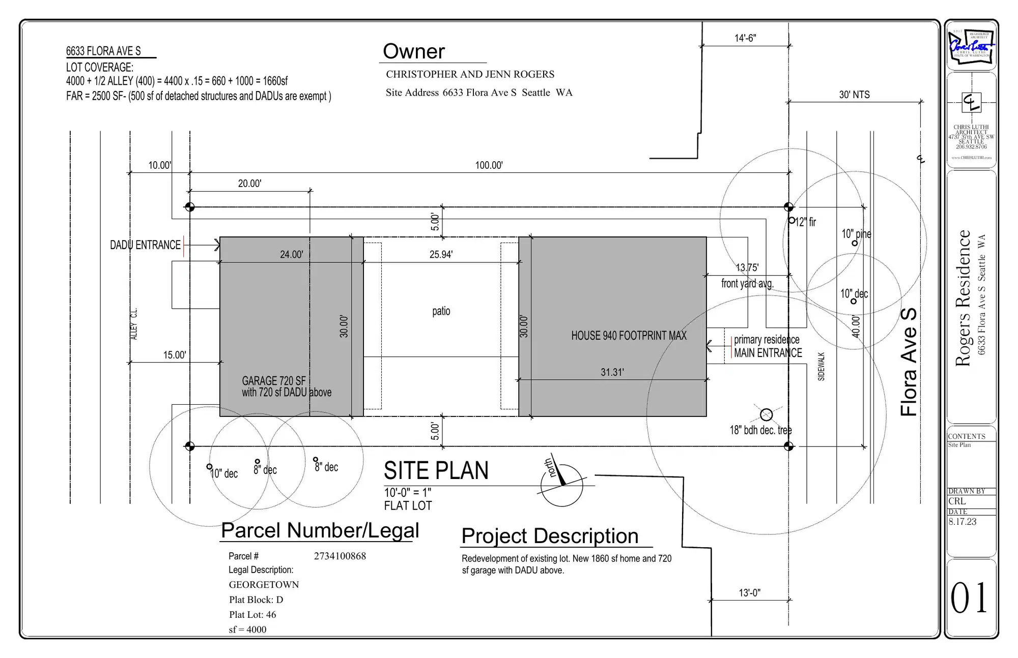 Site plan for 6633 Flora Ave S