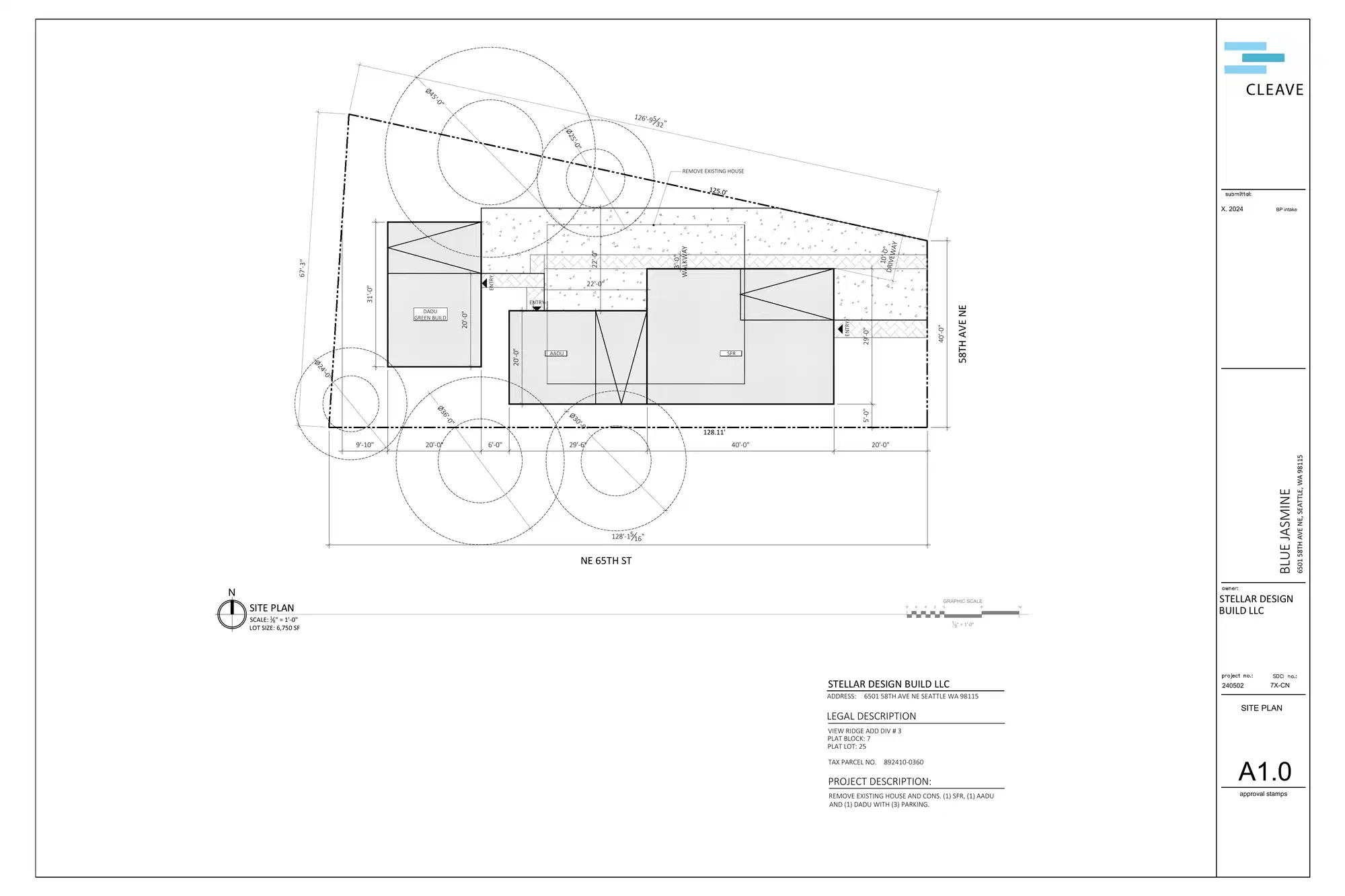 Site plan for 5720 NE 65th St