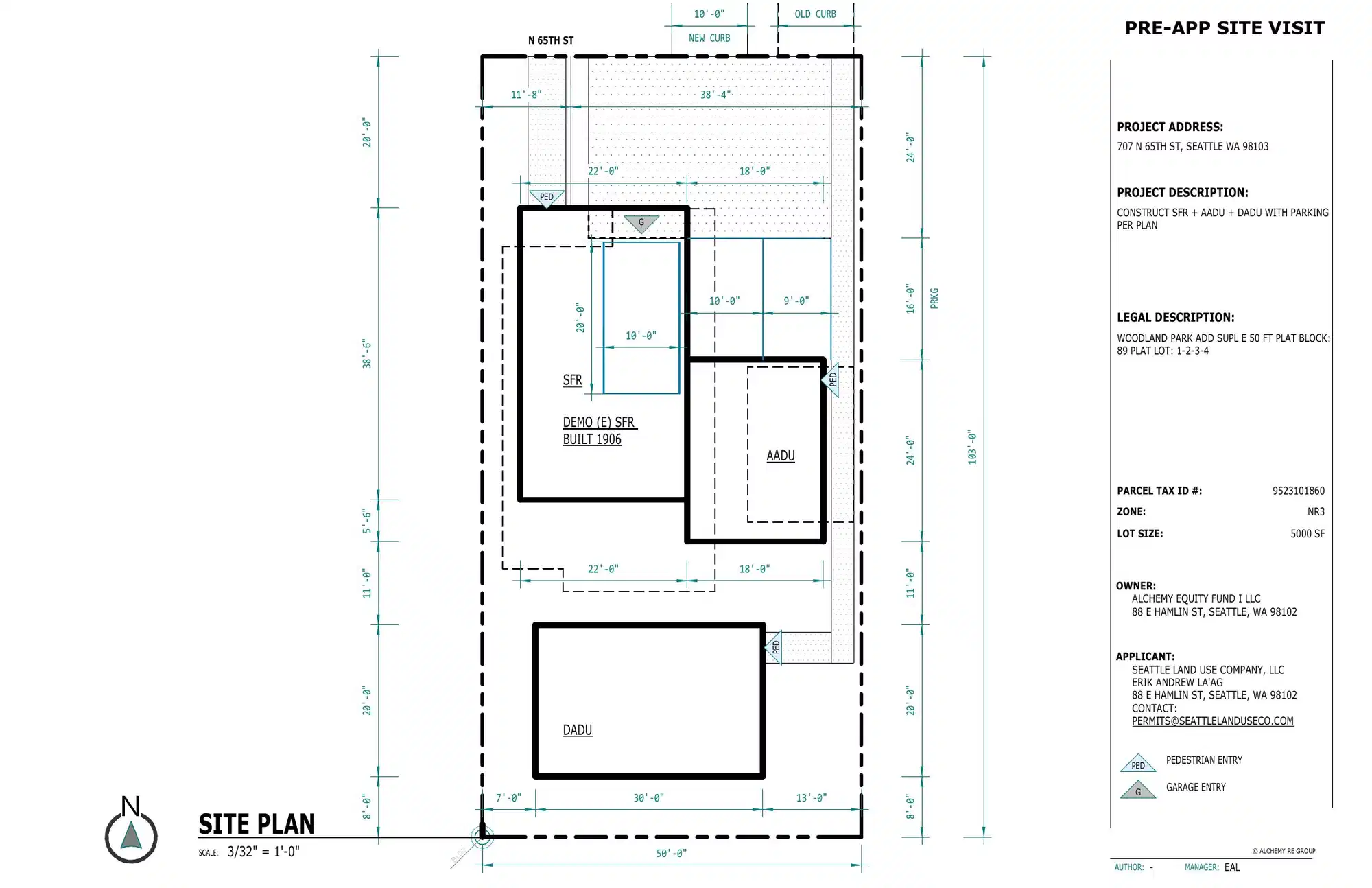 Site plan for 707 N 65th St