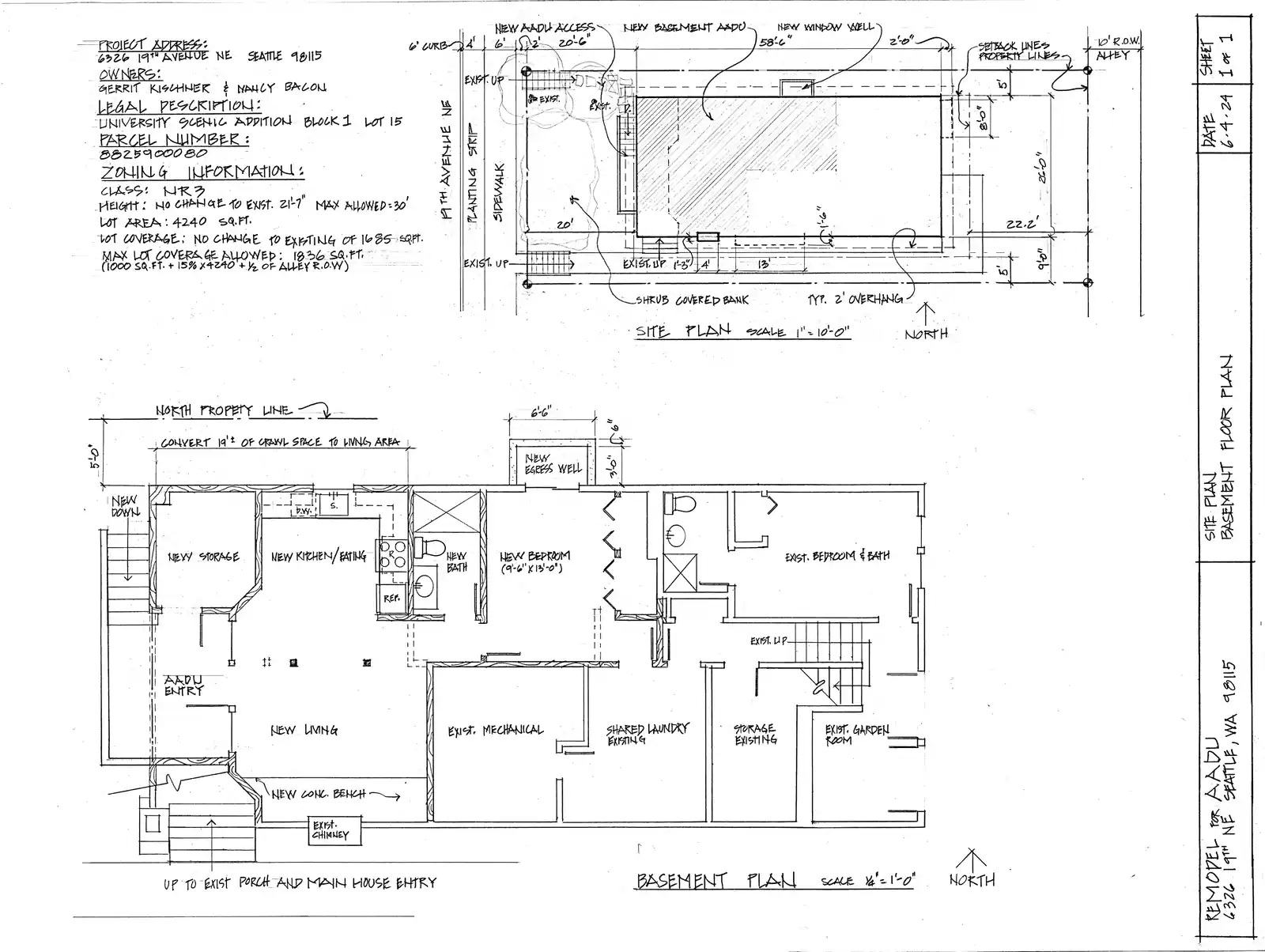 Site plan for 6326 19th Ave NE