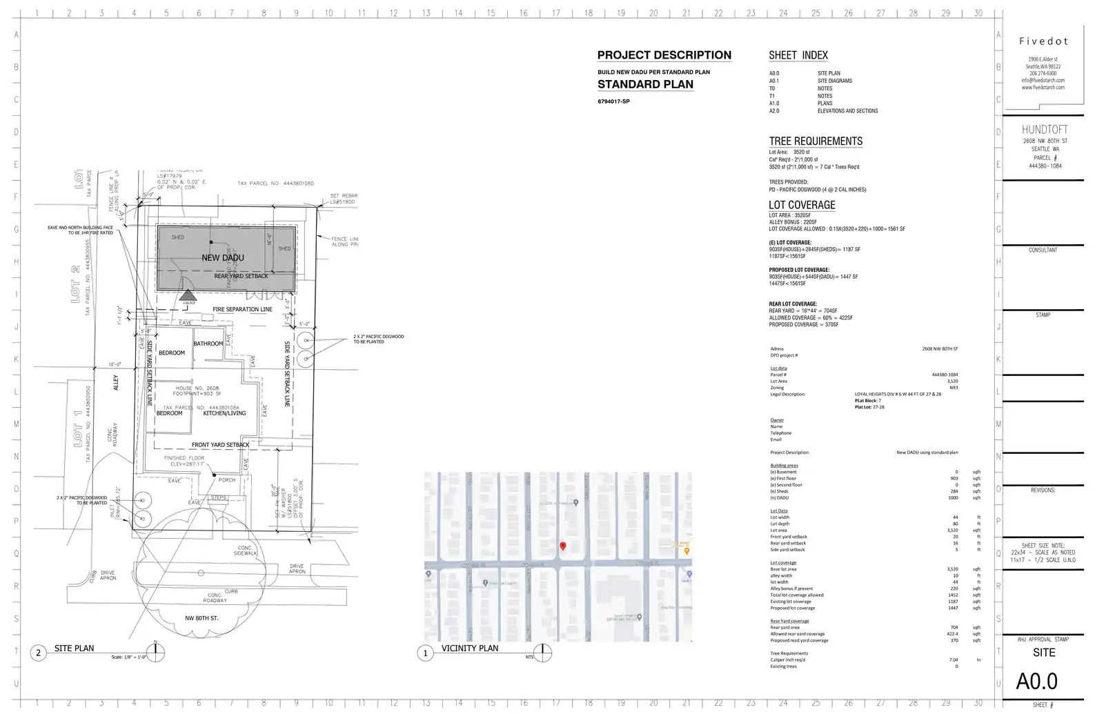 Site plan for 2610 NW 80th St