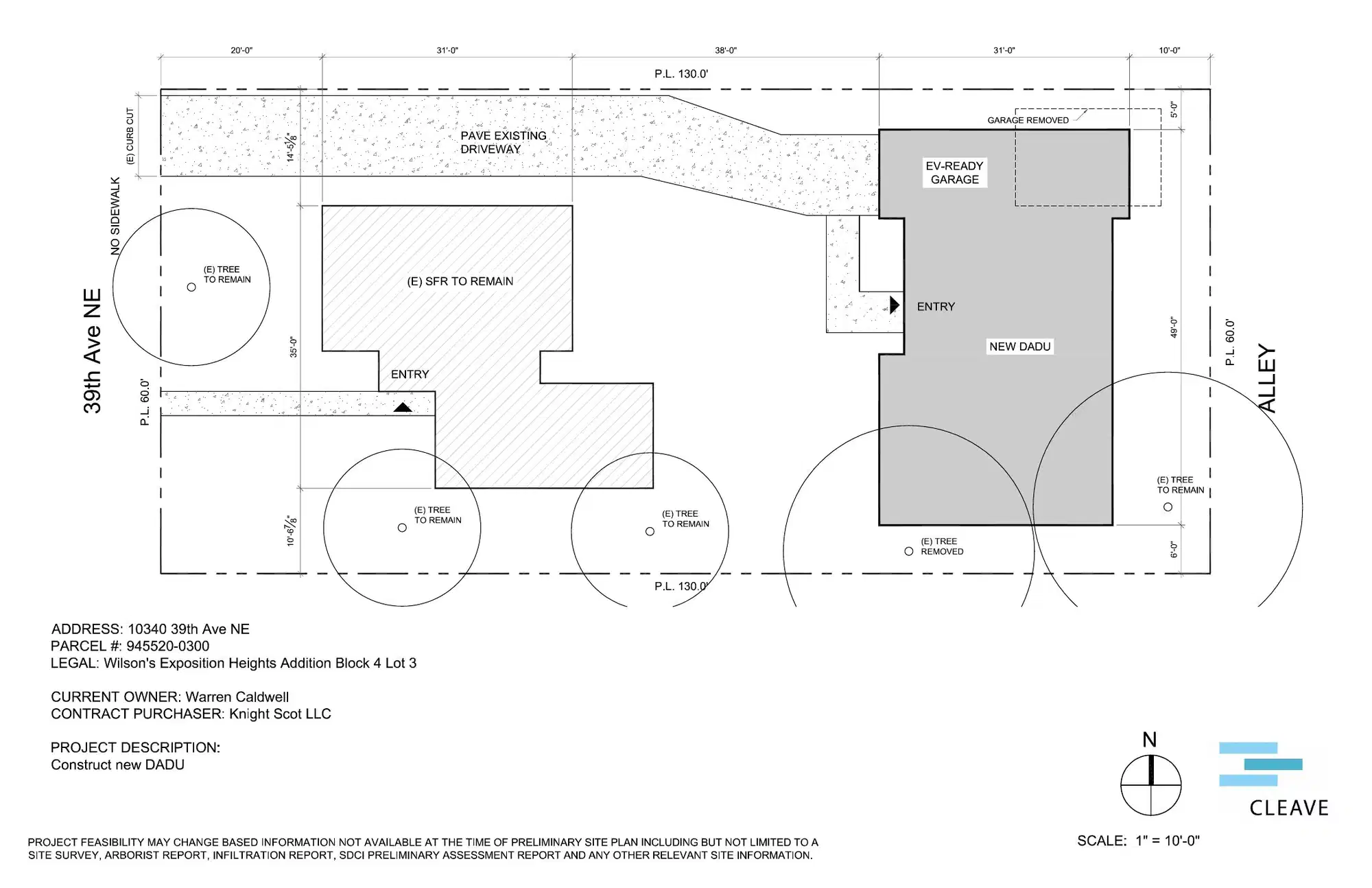 Site plan for 10342 39th Ave NE