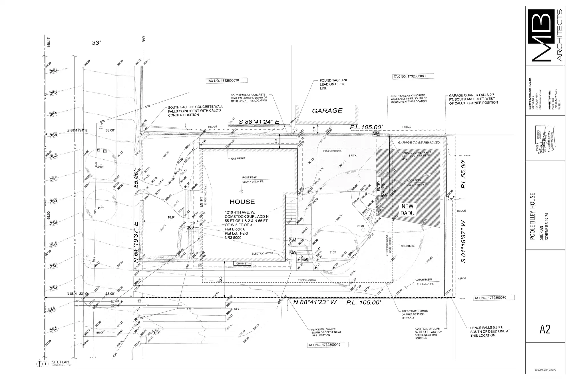 Site plan for 1208 4th Ave W