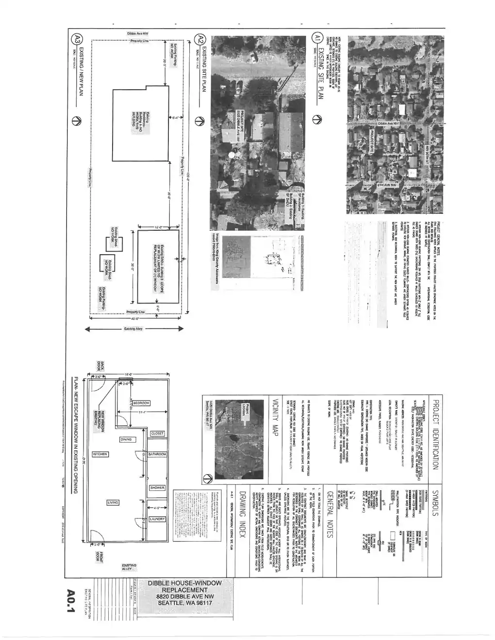 Site plan for 8822 Dibble Ave NW