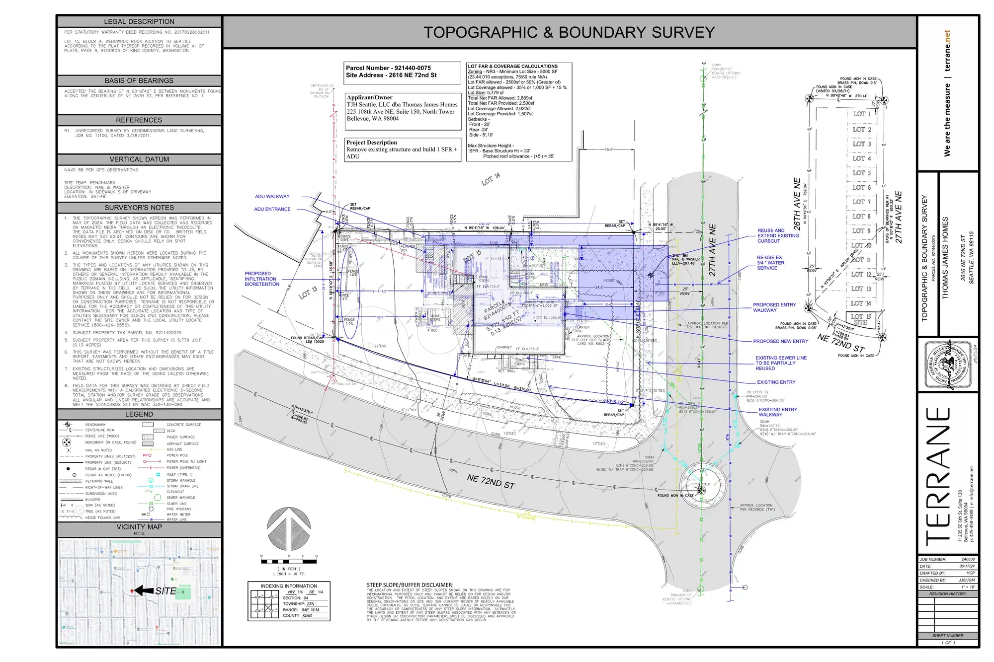 Site plan for 7201 27th Ave NE