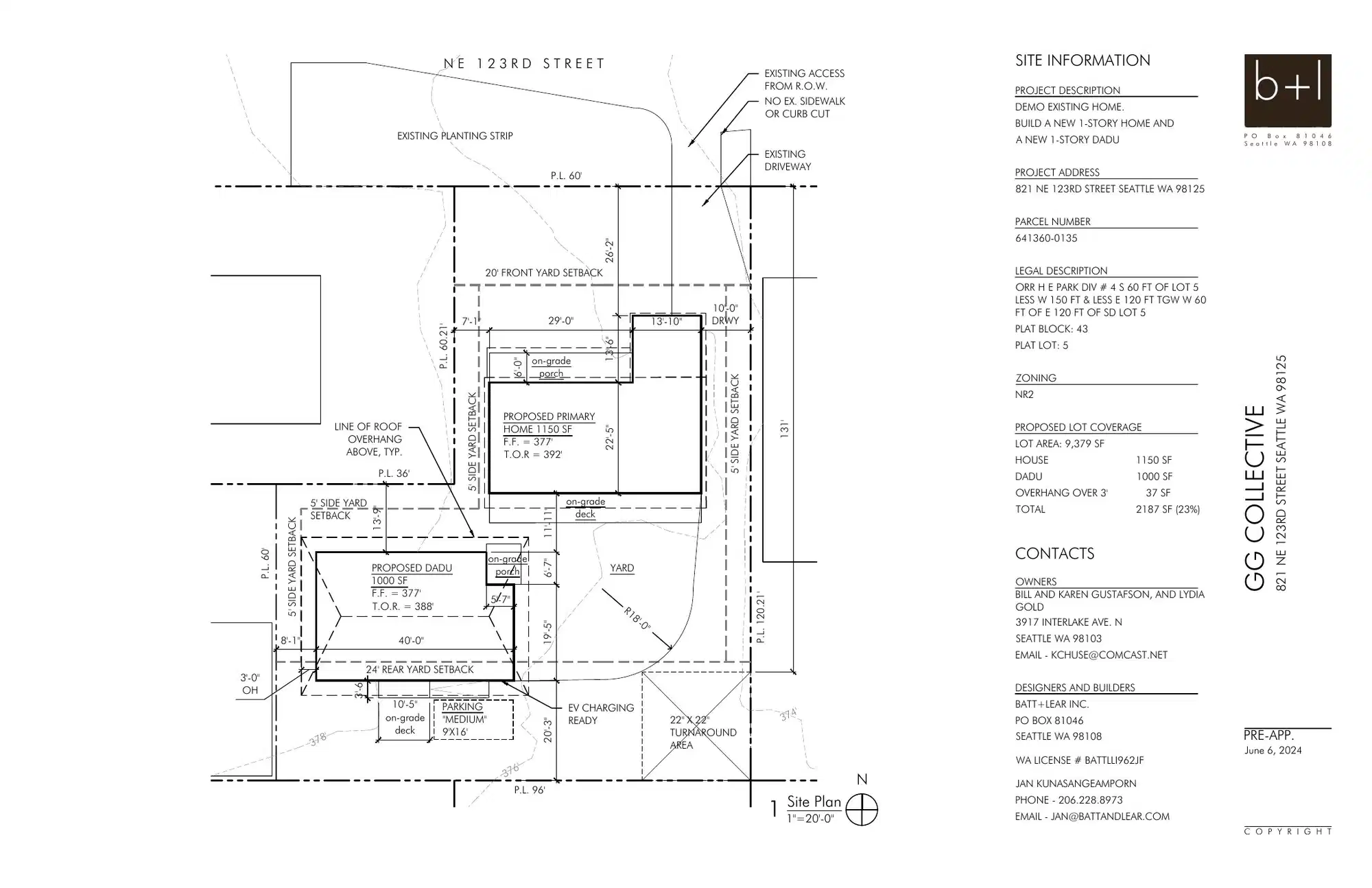 Site plan for 821 NE 123rd St