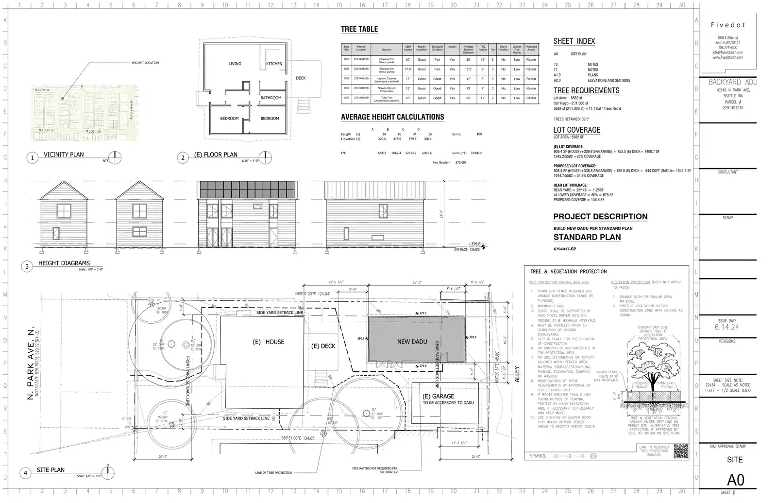 Site plan for 10538 North Park Ave N