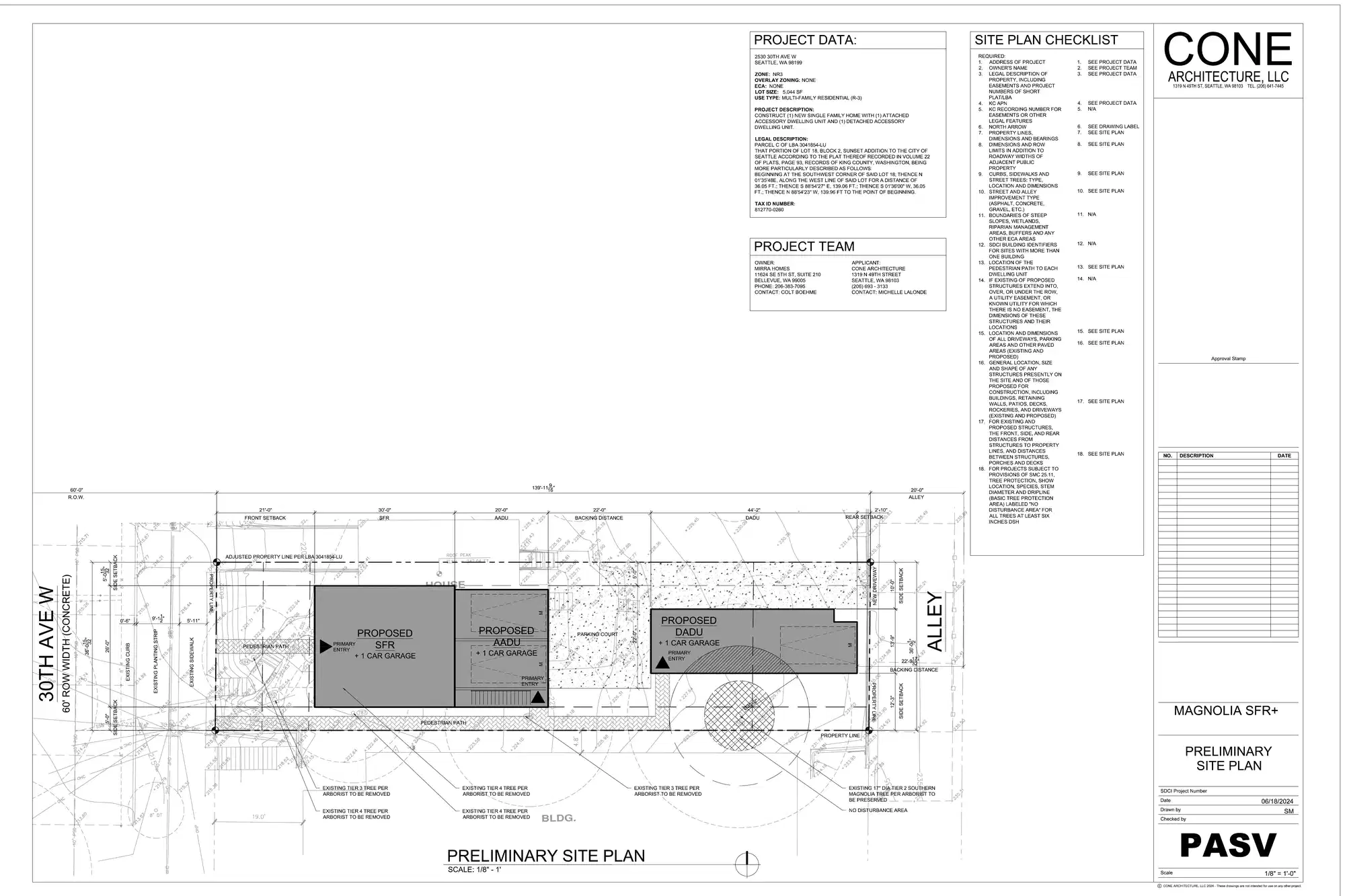 Site plan for 2530 30th Ave W
