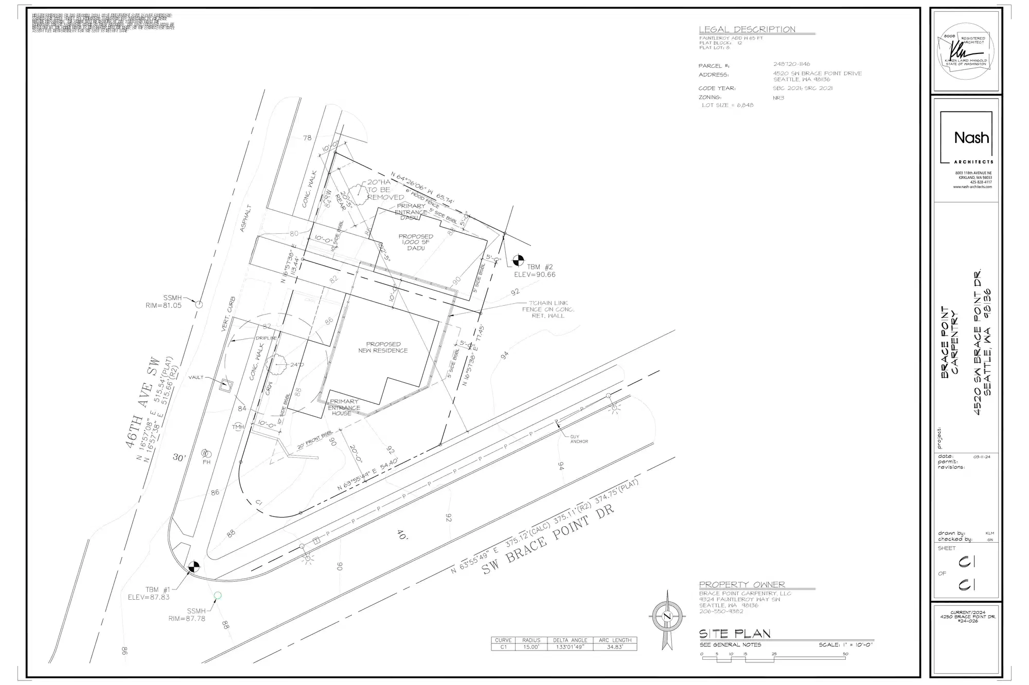 Site plan for 9278 46th Ave SW