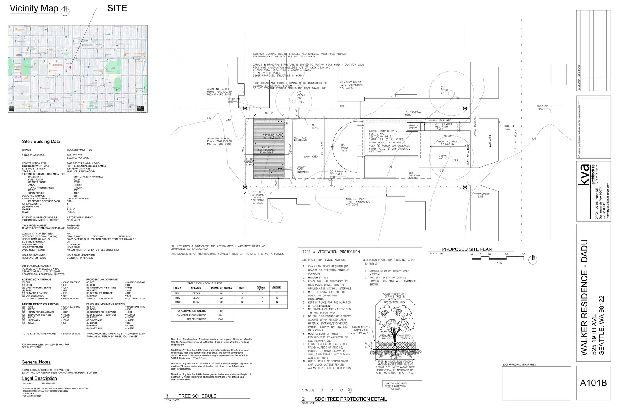 Site plan for 523 19th Ave