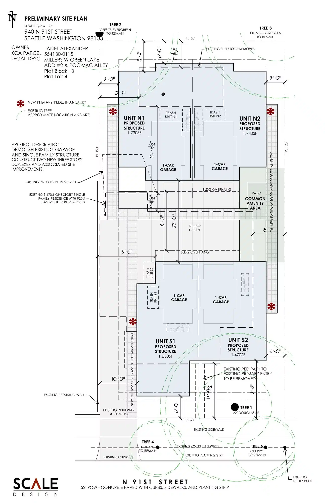 Site plan for 940 N 91st St