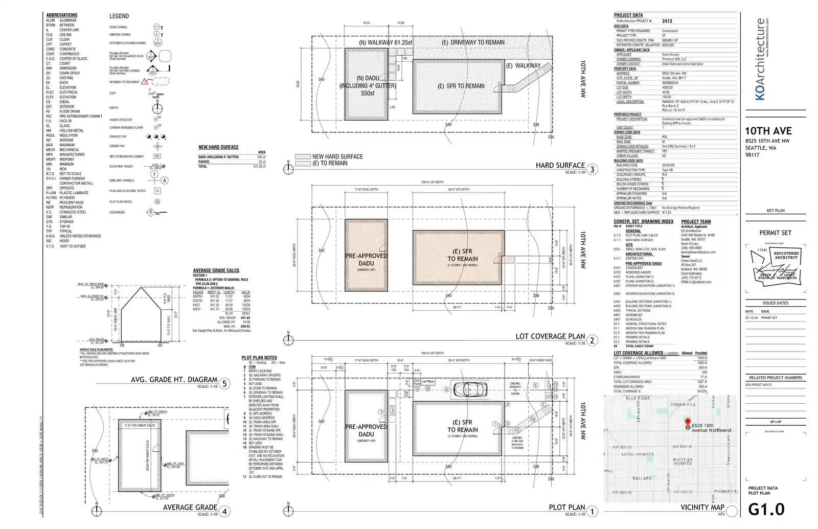 Site plan for 8523 10th Ave NW