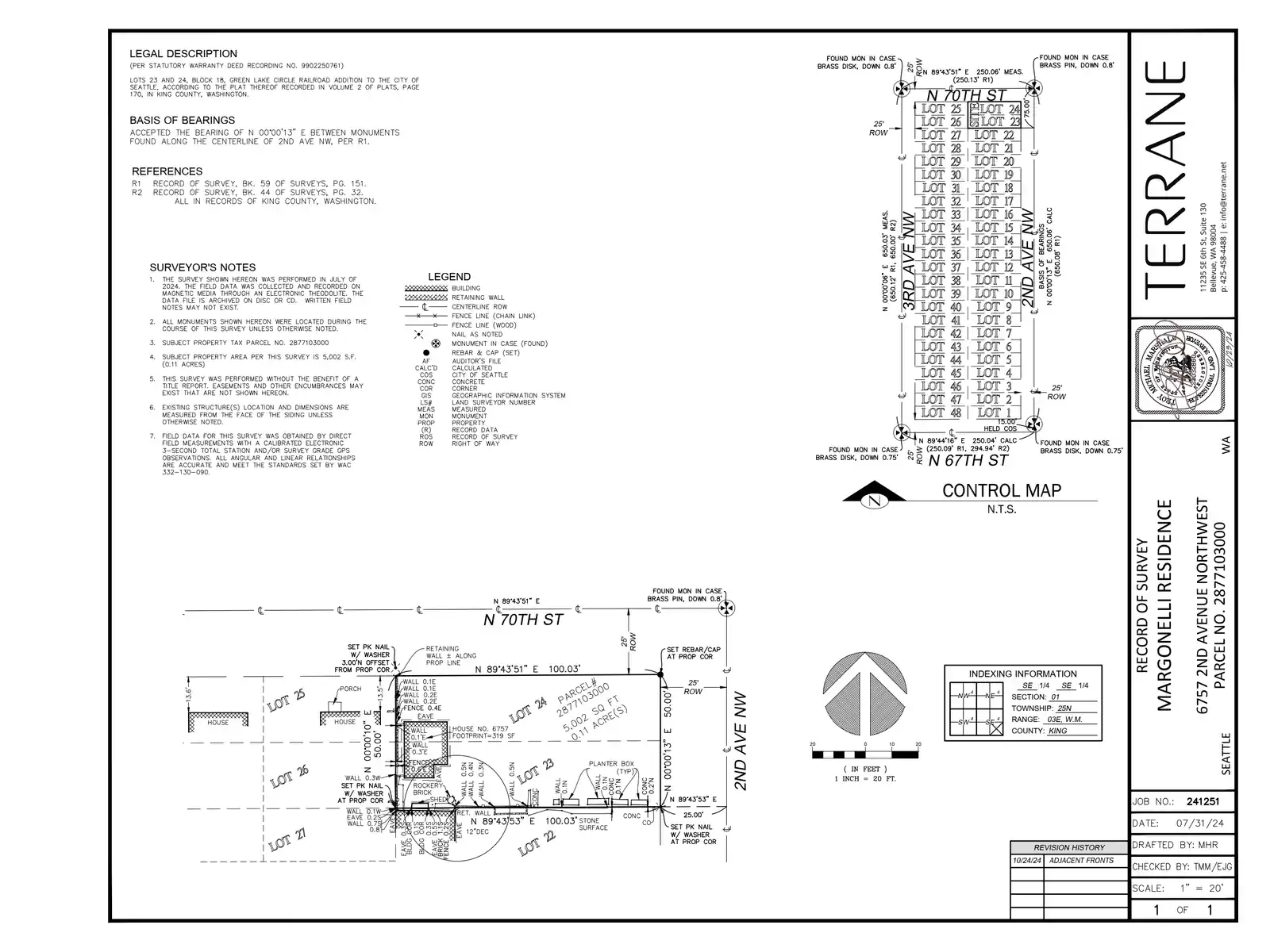 Site plan for 215 NW 70th St