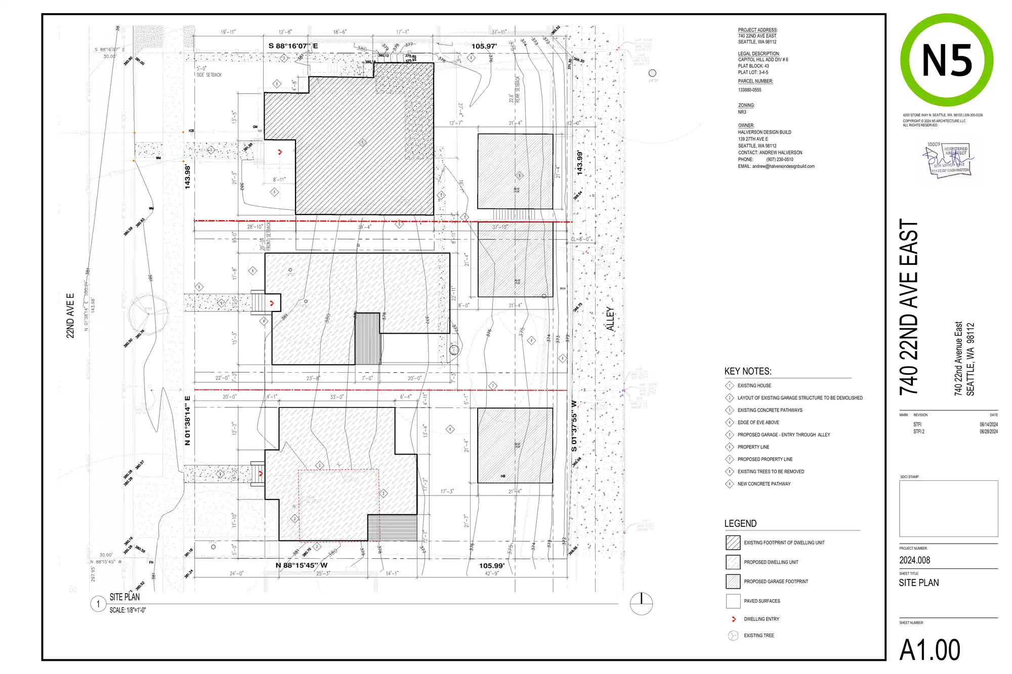 Site plan for 738 22nd Ave E