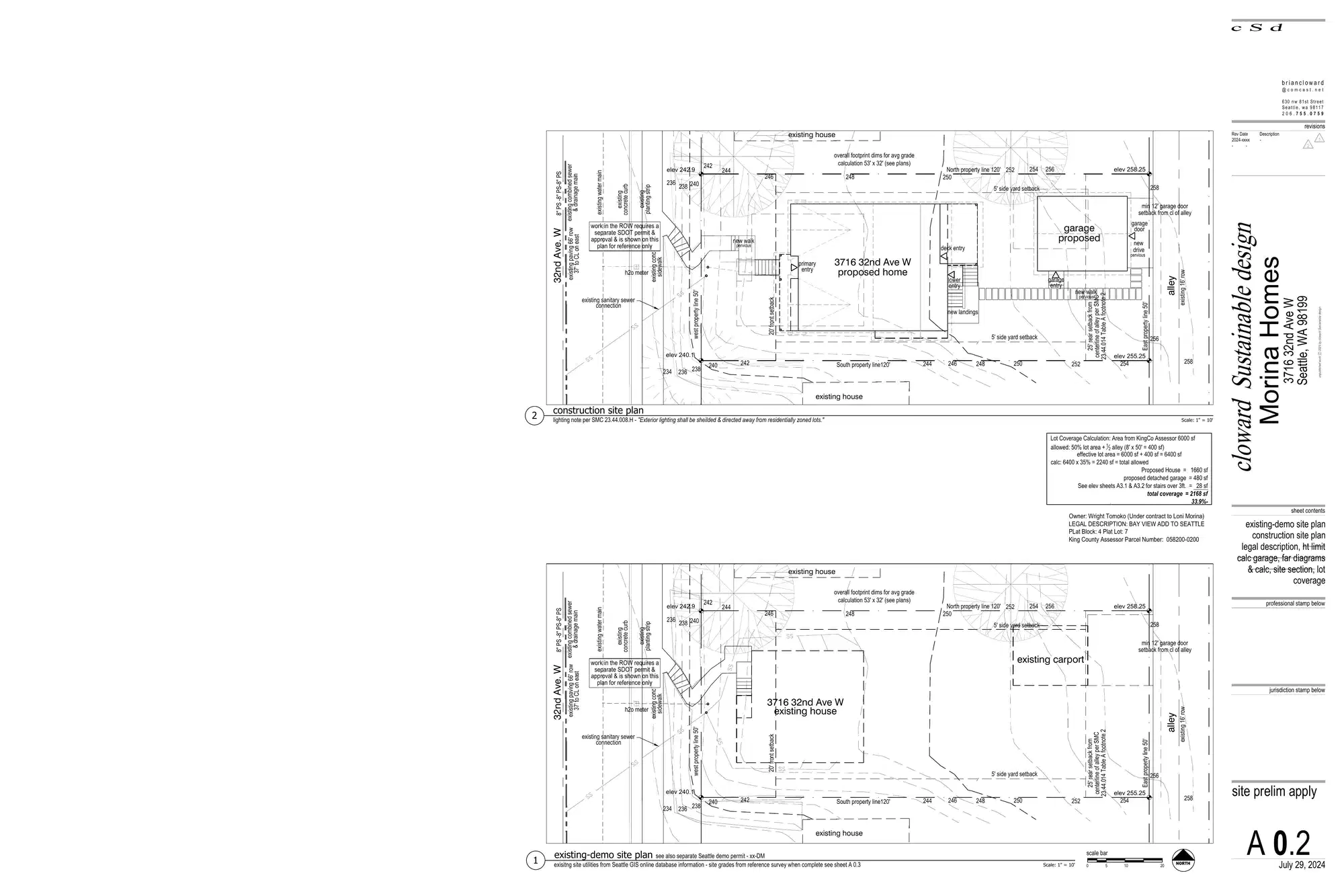 Site plan for 3716 32nd Ave W