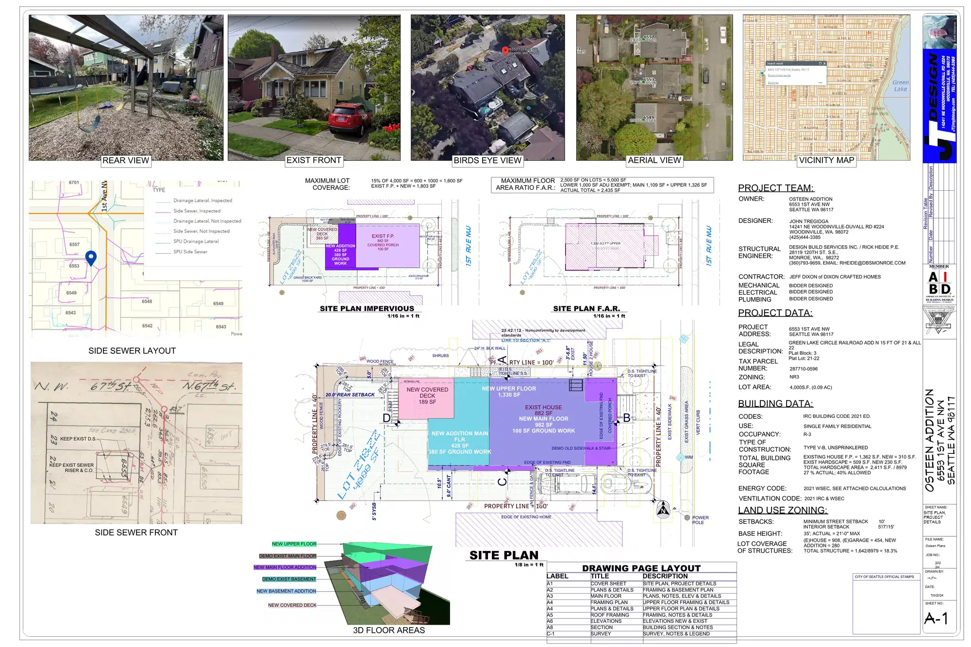 Site plan for 6553 1st Ave NW