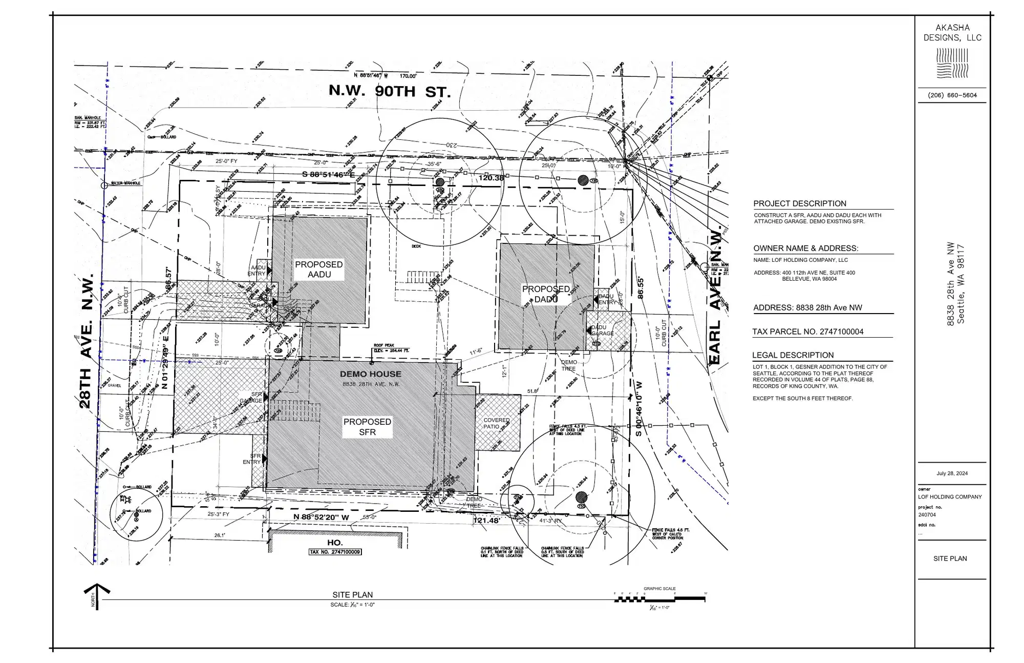 Site plan for 2755 NW 90th St