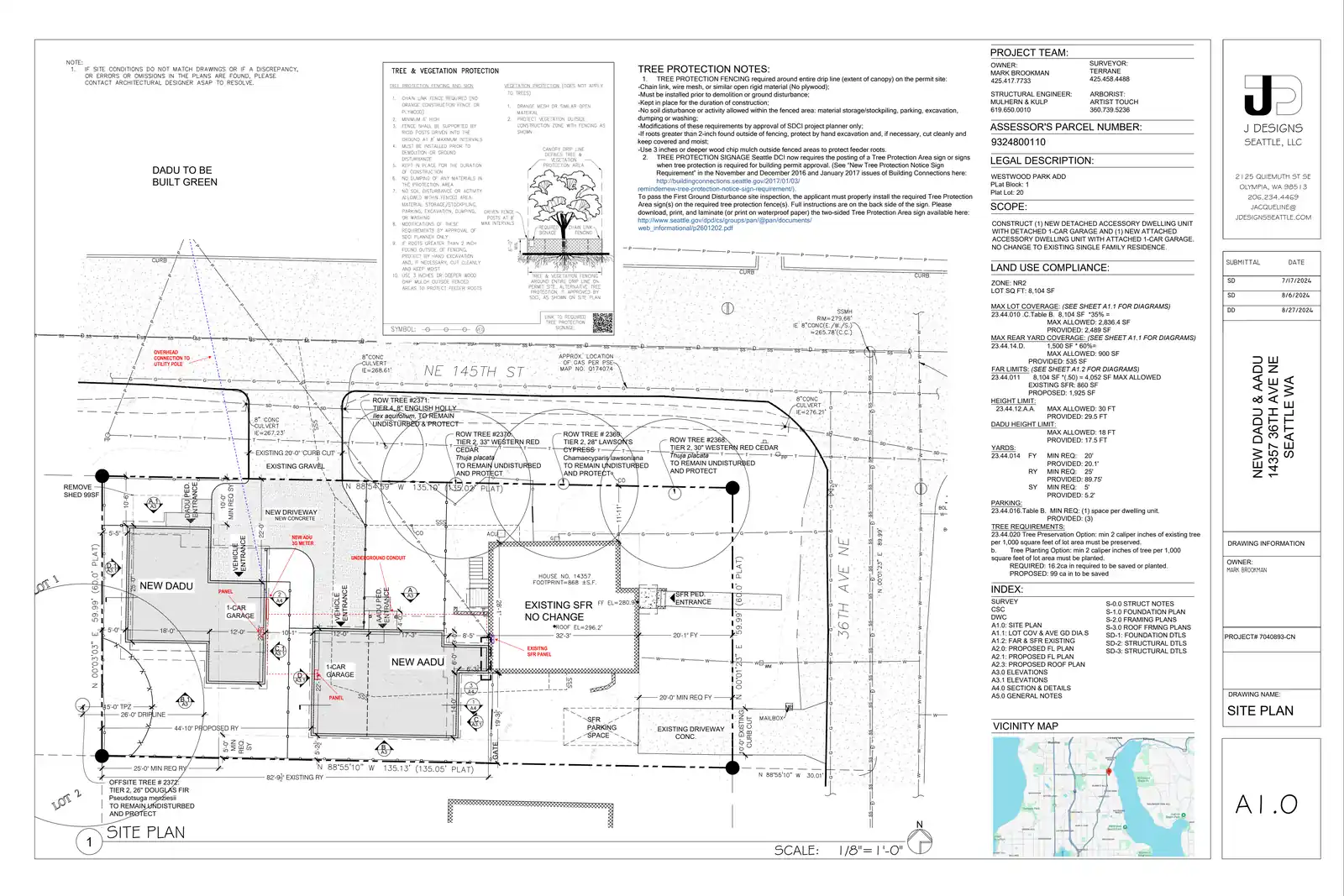 Site plan for 14357 36th Ave NE