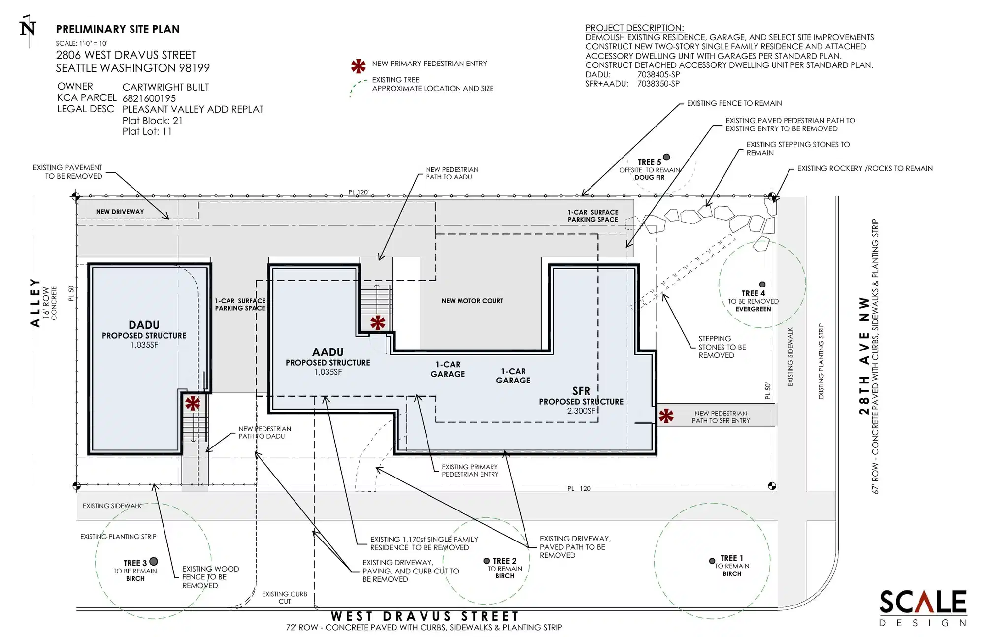 Site plan for 3203 28th Ave W