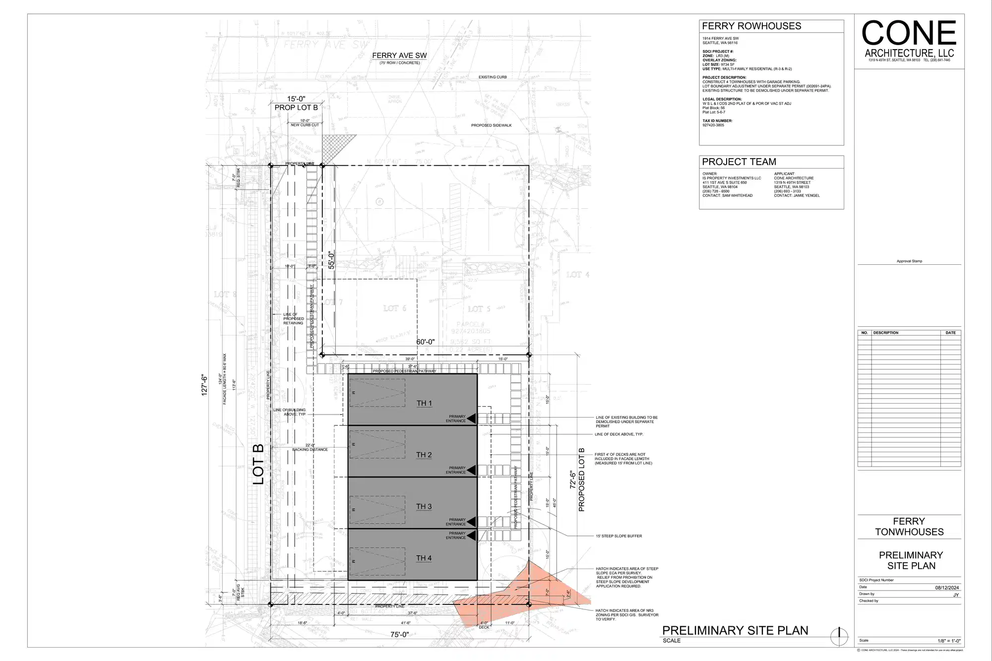 Site plan for 1914 Ferry Ave SW
