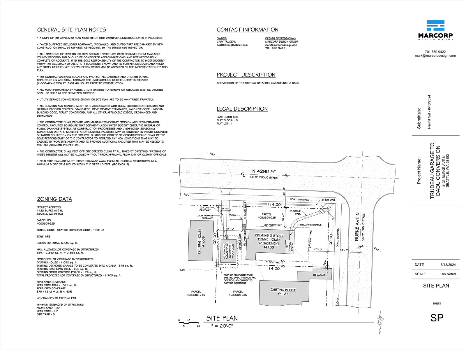 Site plan for 1813 N 42nd St