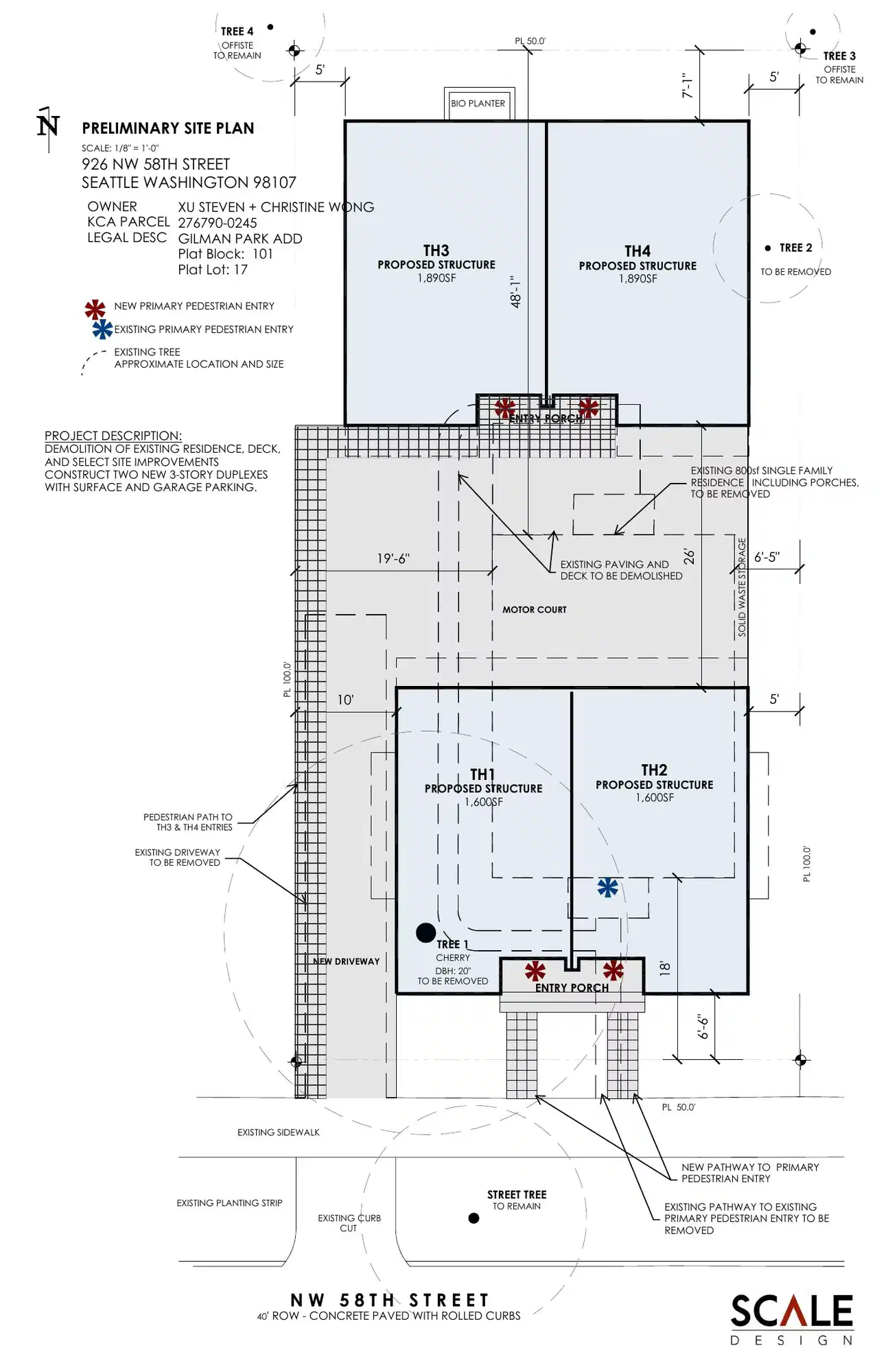 Site plan for 926 NW 58th St