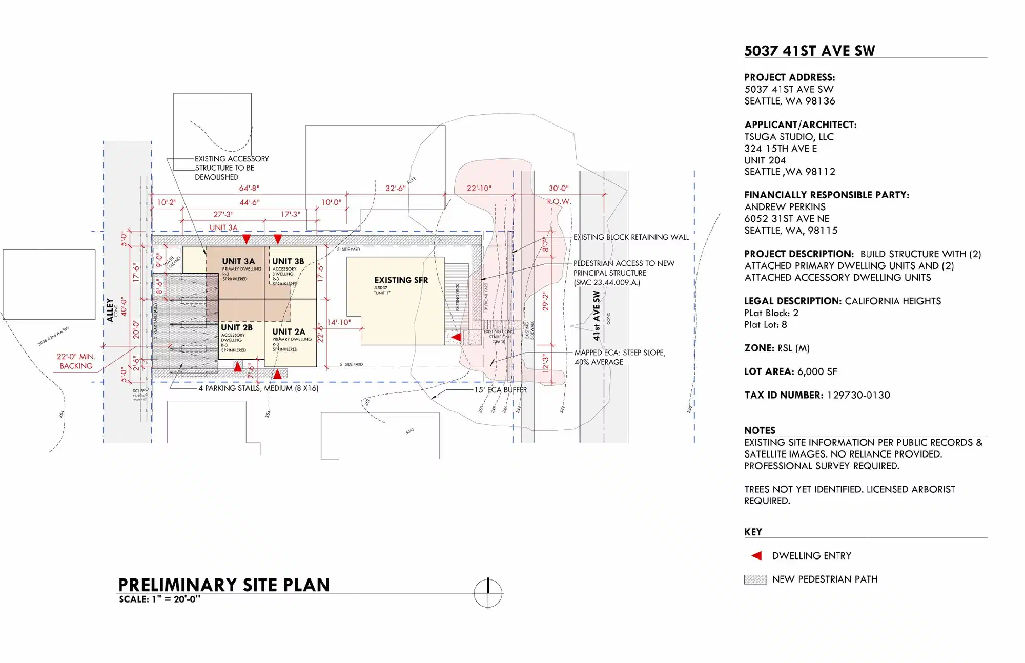 Site plan for 5039 41st Ave SW