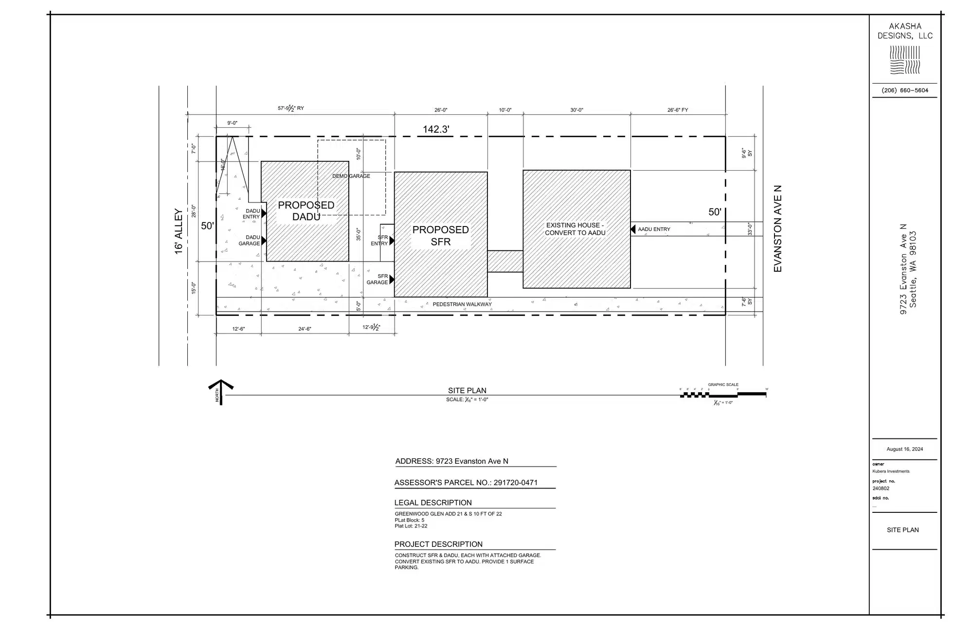 Site plan for 9725 Evanston Ave N