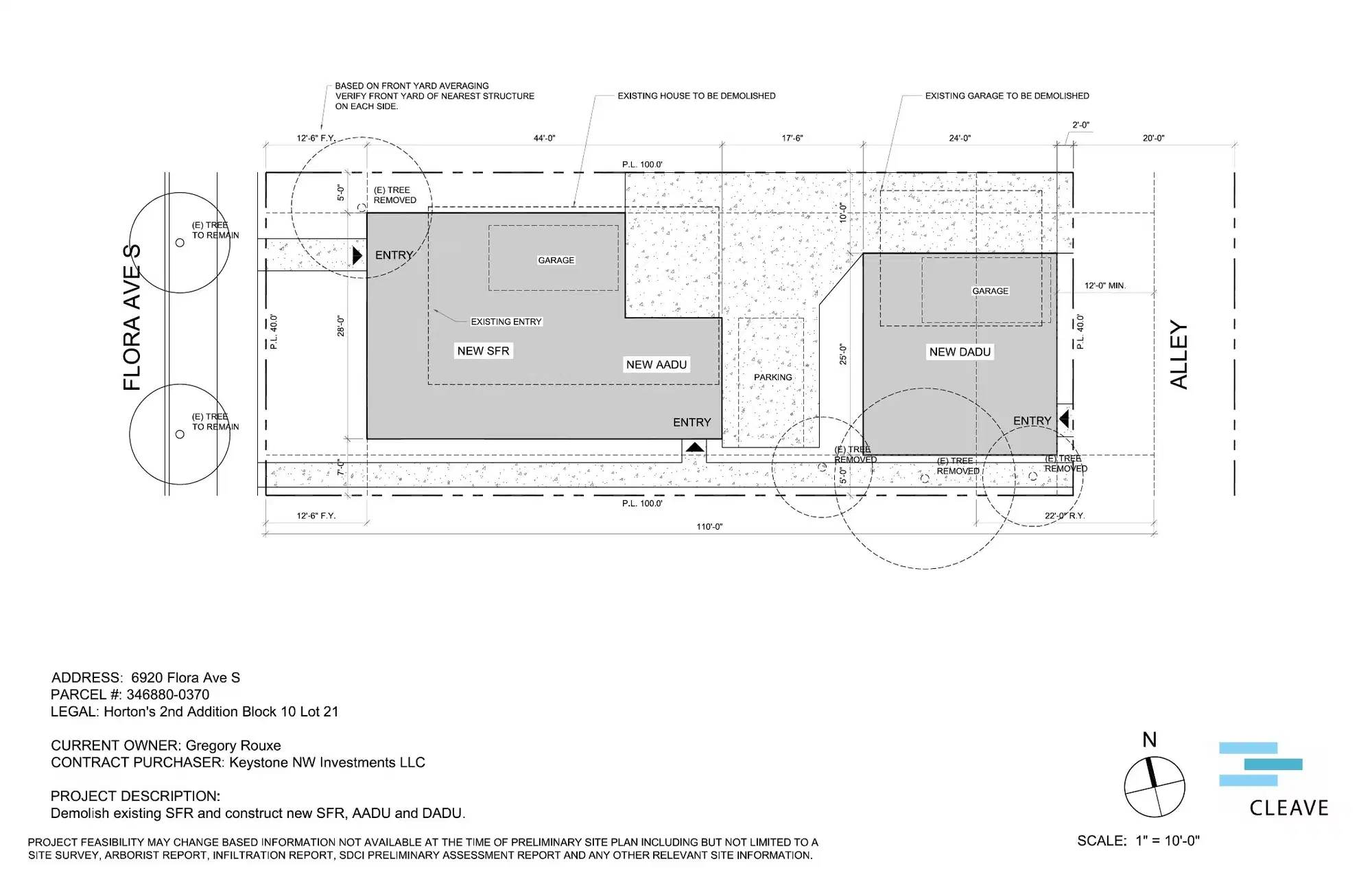 Site plan for 6920 Flora Ave S