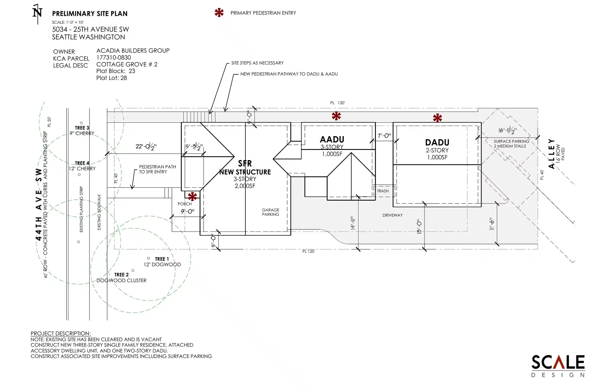 Site plan for 5034 25th Ave SW